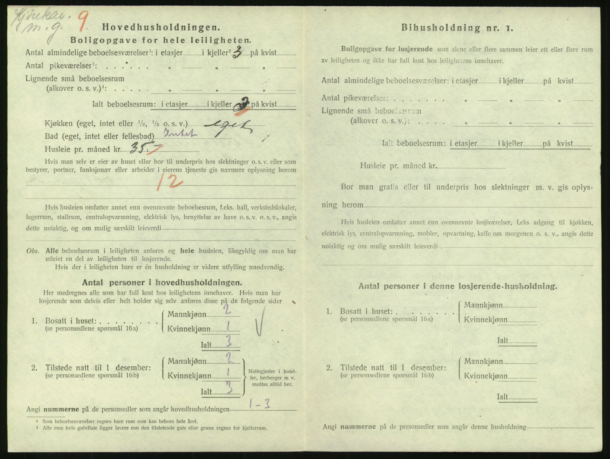 SAH, 1920 census for Lillehammer, 1920, p. 2041
