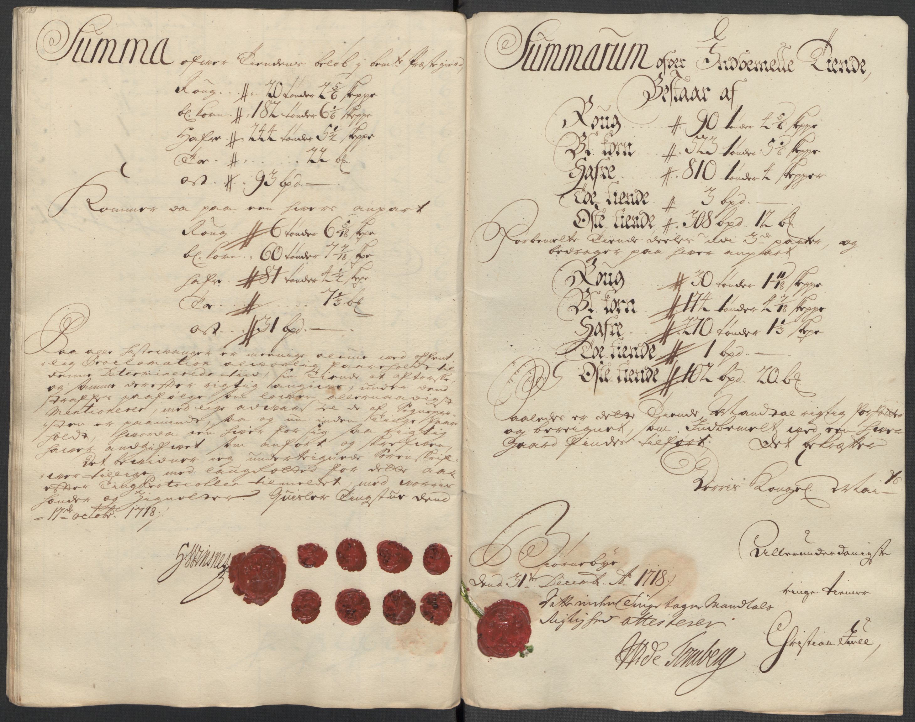 Rentekammeret inntil 1814, Reviderte regnskaper, Fogderegnskap, AV/RA-EA-4092/R13/L0857: Fogderegnskap Solør, Odal og Østerdal, 1718, p. 251
