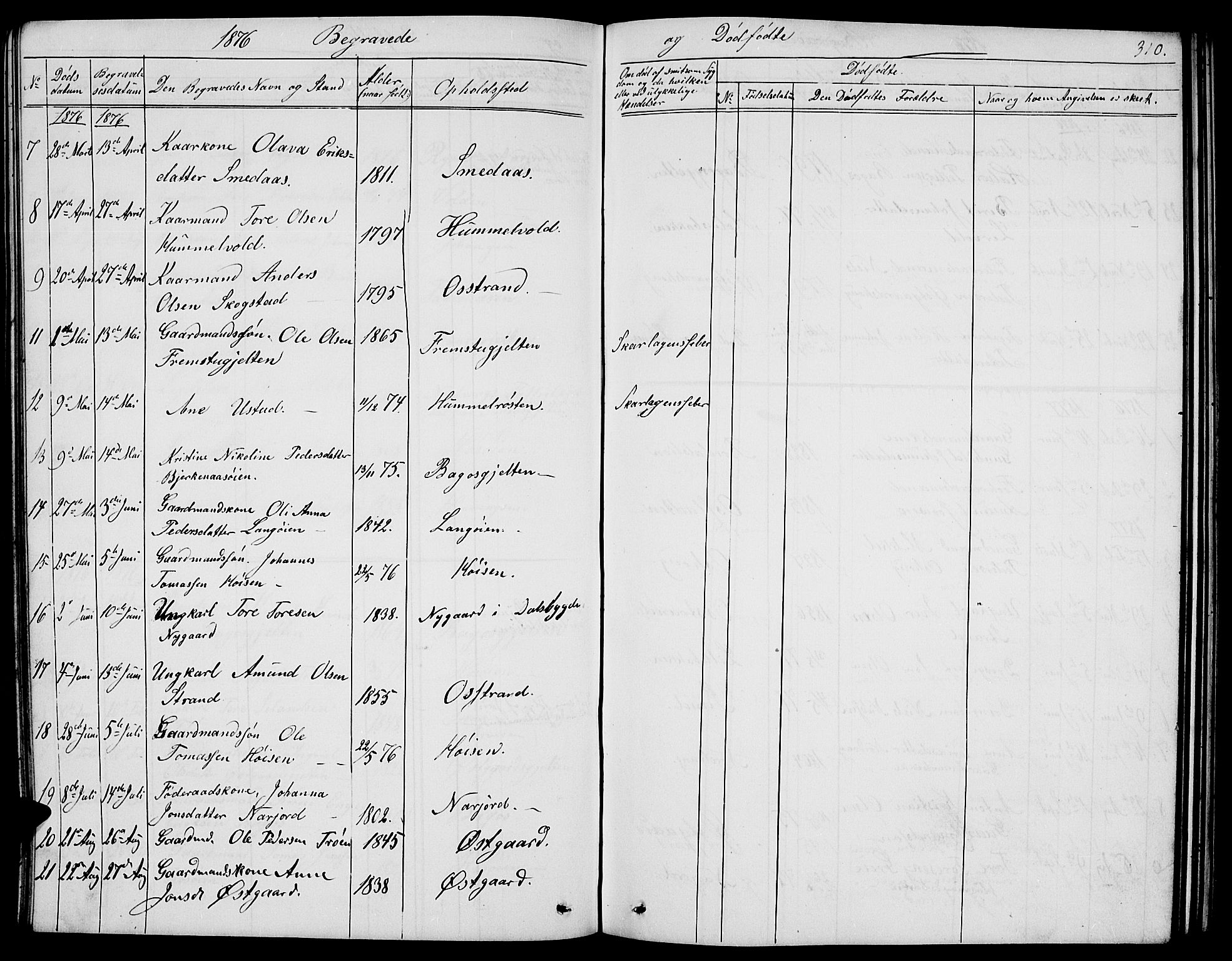 Tolga prestekontor, AV/SAH-PREST-062/L/L0004: Parish register (copy) no. 4, 1845-1887, p. 310