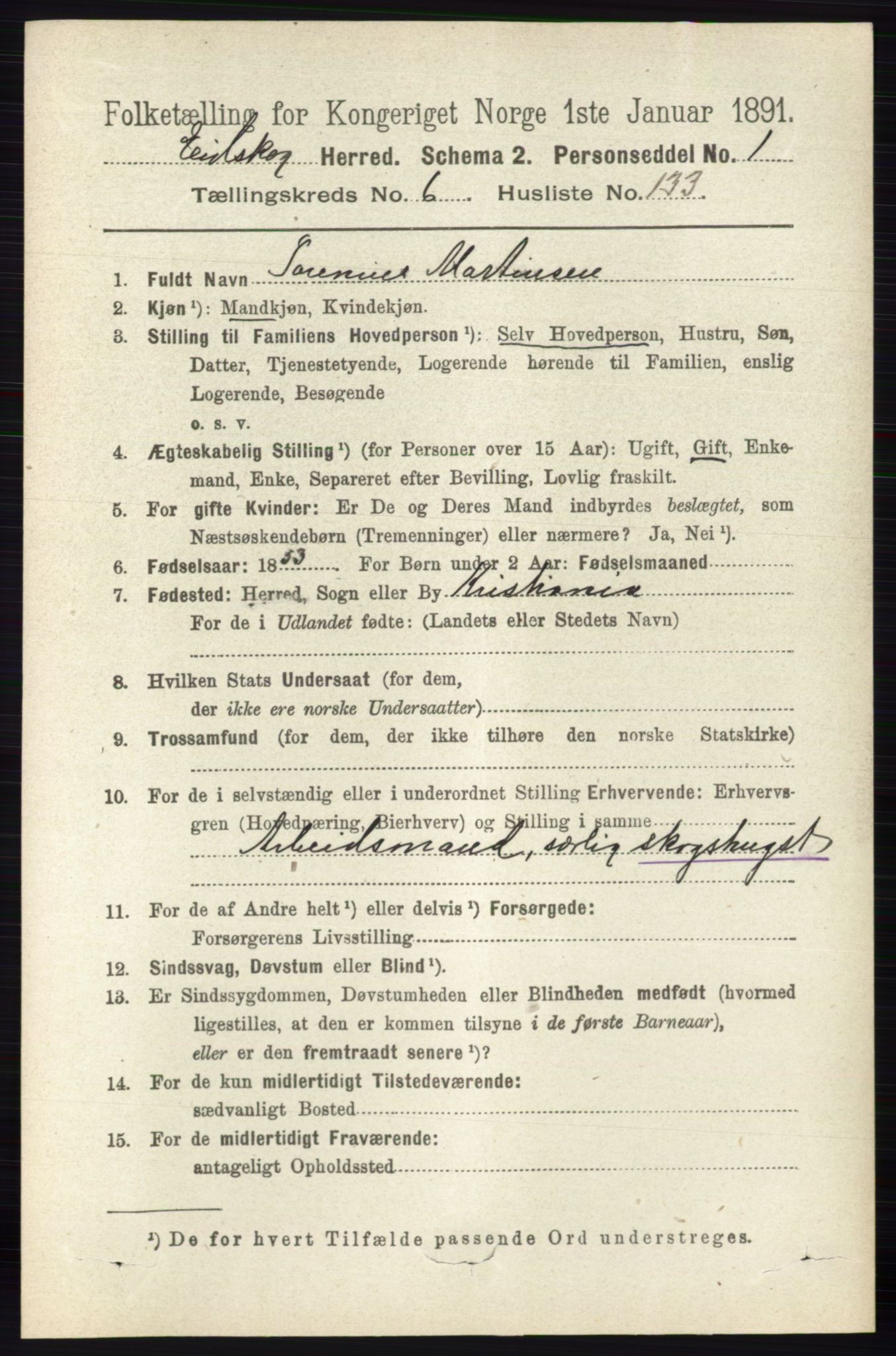 RA, 1891 census for 0420 Eidskog, 1891, p. 3543