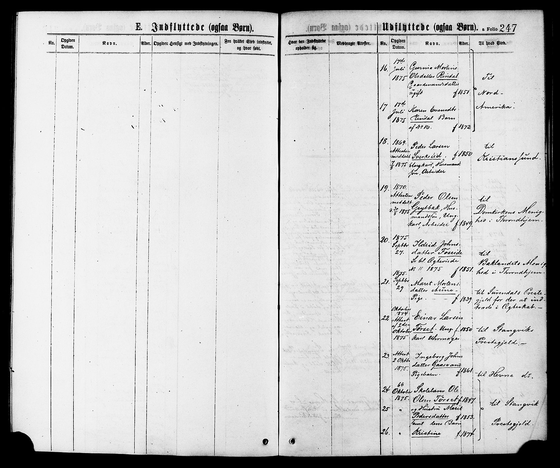 Ministerialprotokoller, klokkerbøker og fødselsregistre - Møre og Romsdal, AV/SAT-A-1454/598/L1068: Parish register (official) no. 598A02, 1872-1881, p. 247