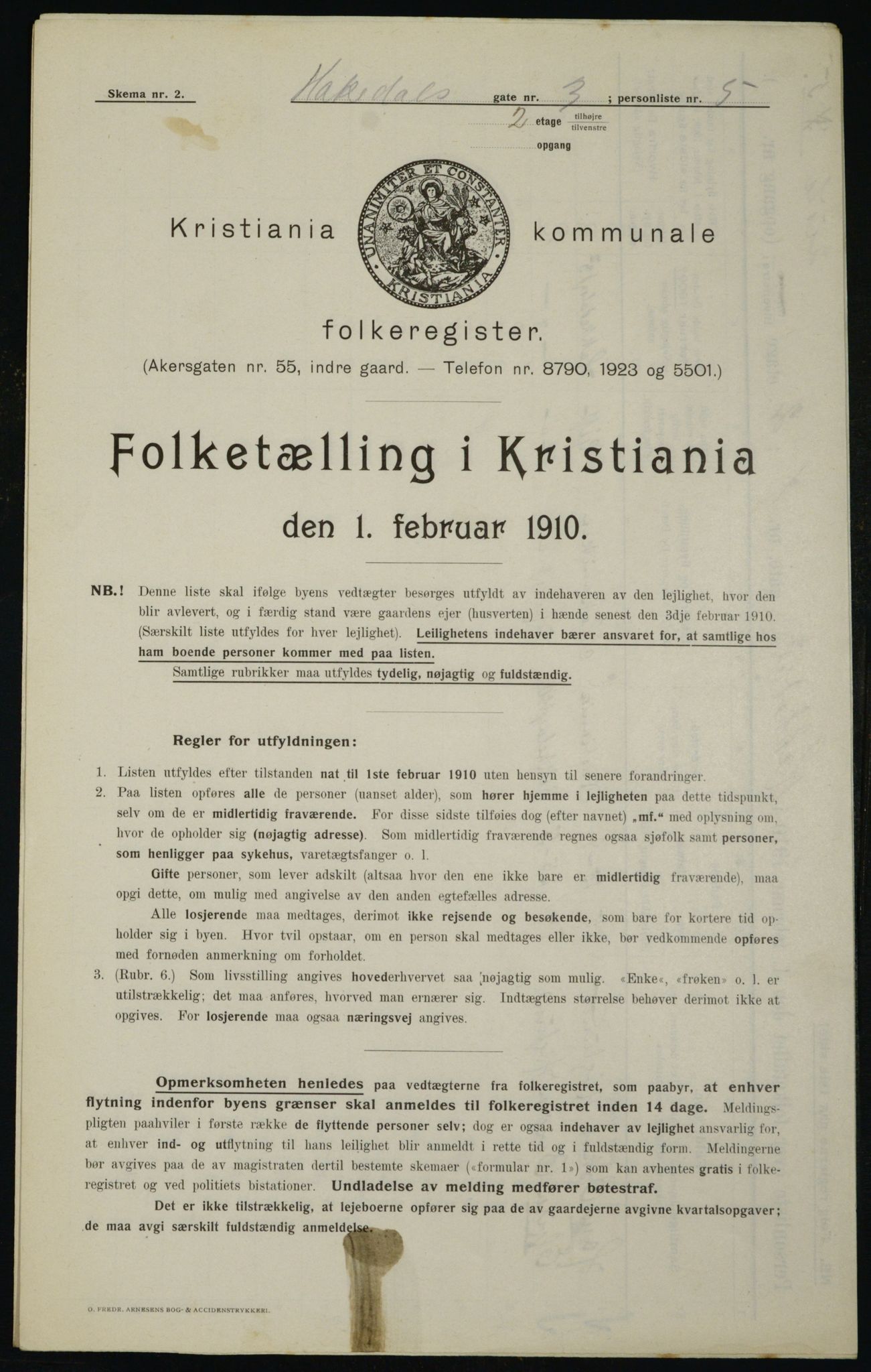 OBA, Municipal Census 1910 for Kristiania, 1910, p. 31953