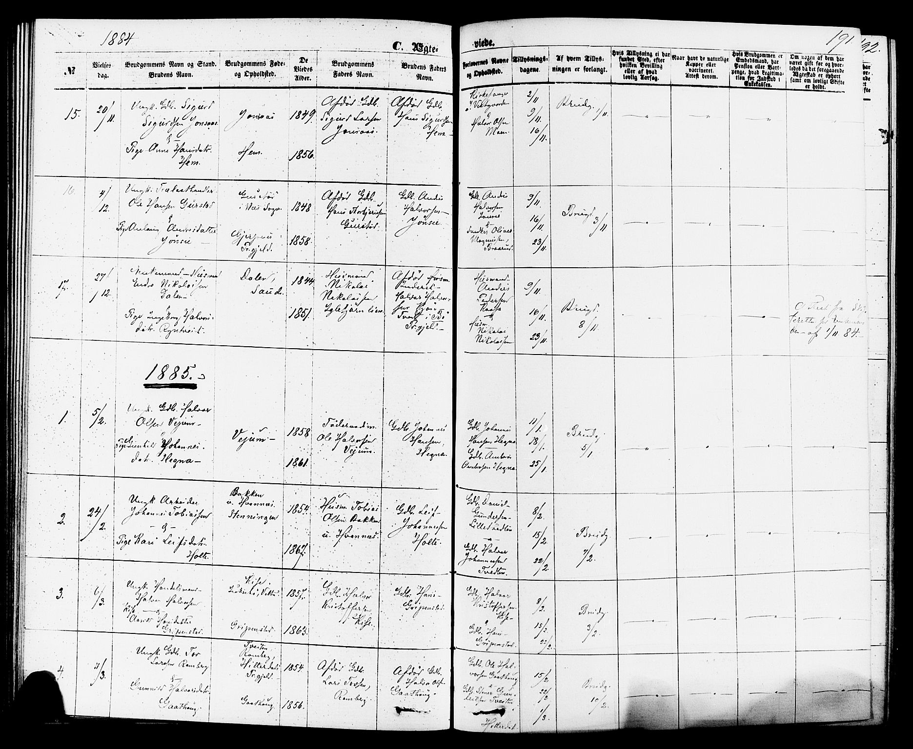 Sauherad kirkebøker, SAKO/A-298/F/Fa/L0008: Parish register (official) no. I 8, 1873-1886, p. 191