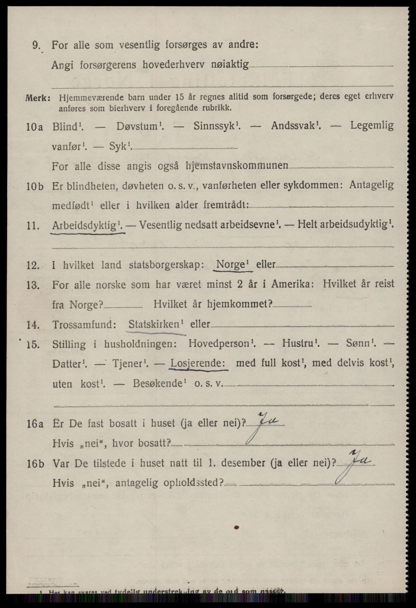 SAT, 1920 census for Øksendal, 1920, p. 696