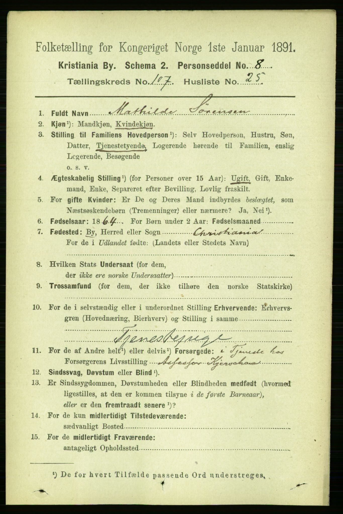 RA, 1891 census for 0301 Kristiania, 1891, p. 55012