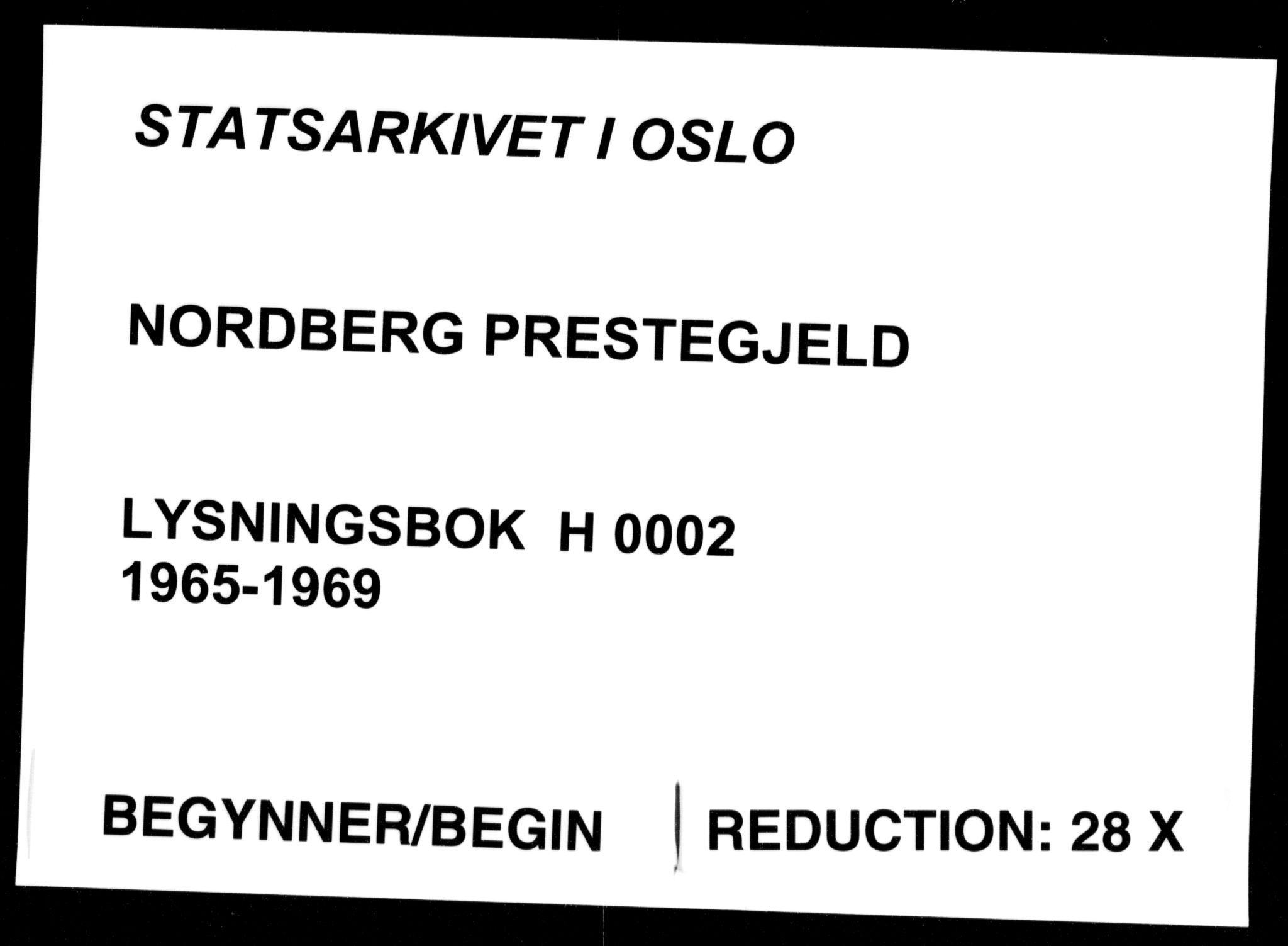 Nordberg prestekontor Kirkebøker, AV/SAO-A-10317a/H/L0002: Banns register no. 2, 1965-1969