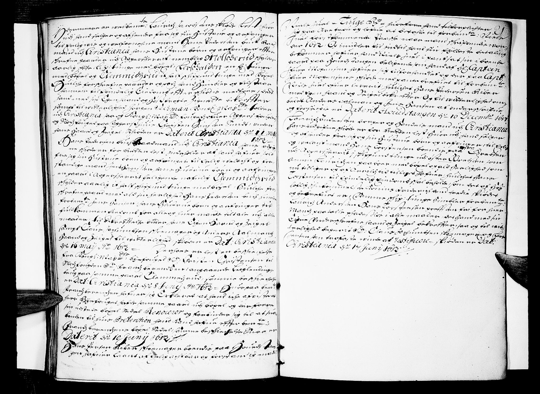 Aker sorenskriveri, AV/SAO-A-10895/F/Fb/L0003/0019: Tingbøker, nr. 12-19 / Tingbok nr. 19, 1682, p. 20b-21a