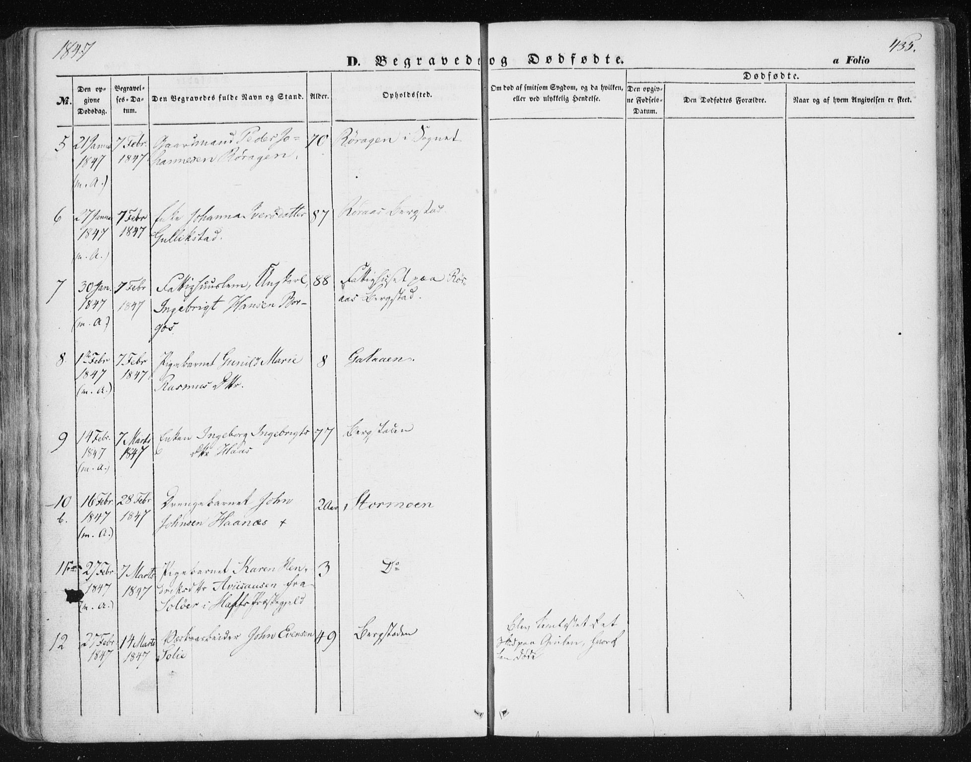 Ministerialprotokoller, klokkerbøker og fødselsregistre - Sør-Trøndelag, AV/SAT-A-1456/681/L0931: Parish register (official) no. 681A09, 1845-1859, p. 435