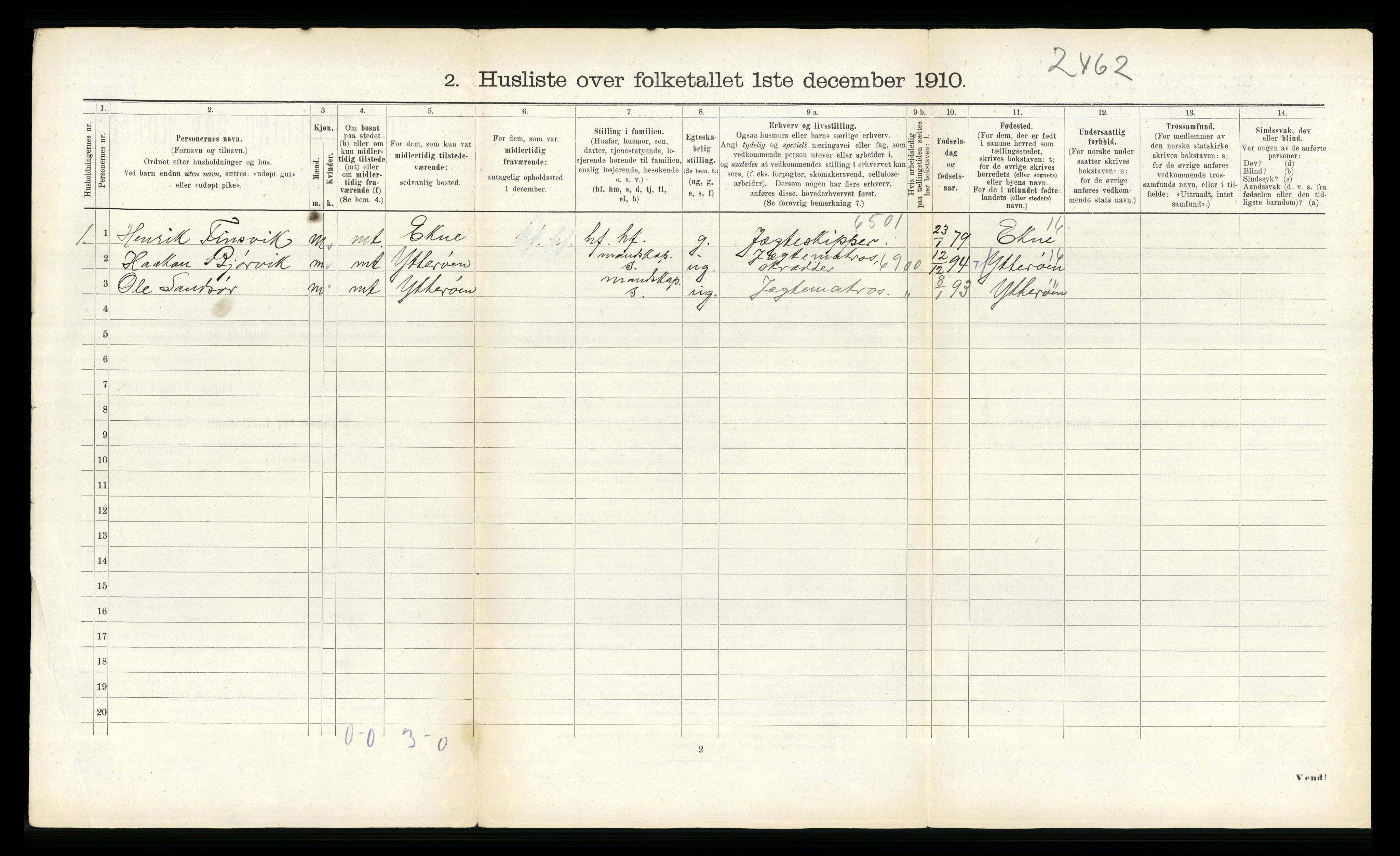 RA, 1910 census for Strinda, 1910, p. 353