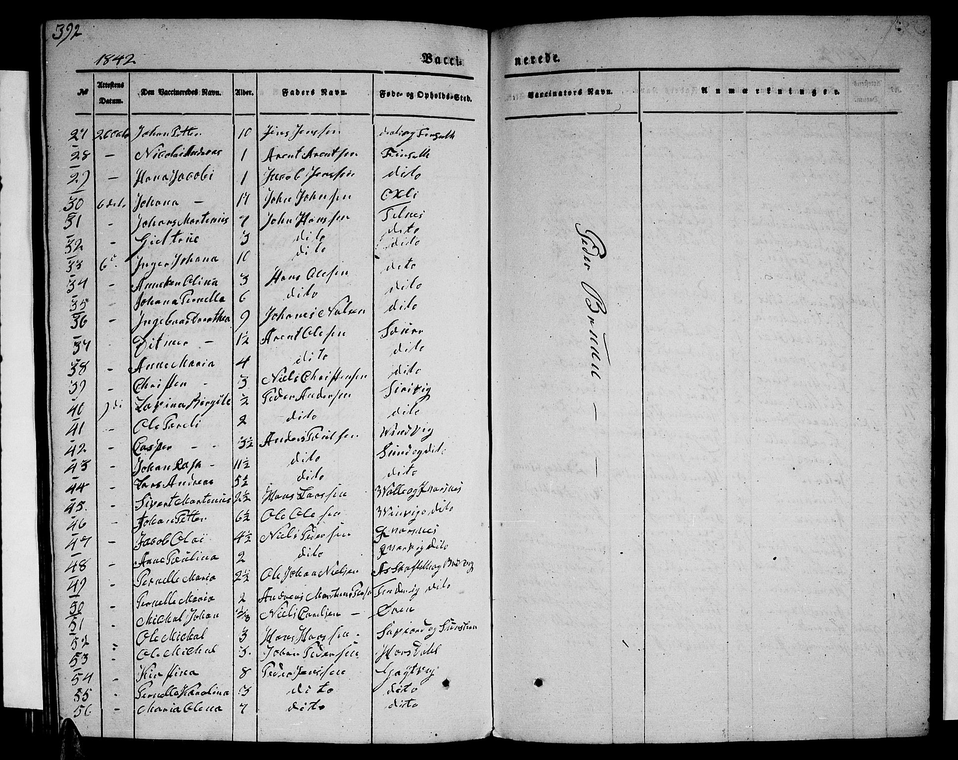 Ministerialprotokoller, klokkerbøker og fødselsregistre - Nordland, AV/SAT-A-1459/805/L0106: Parish register (copy) no. 805C02, 1841-1861, p. 392