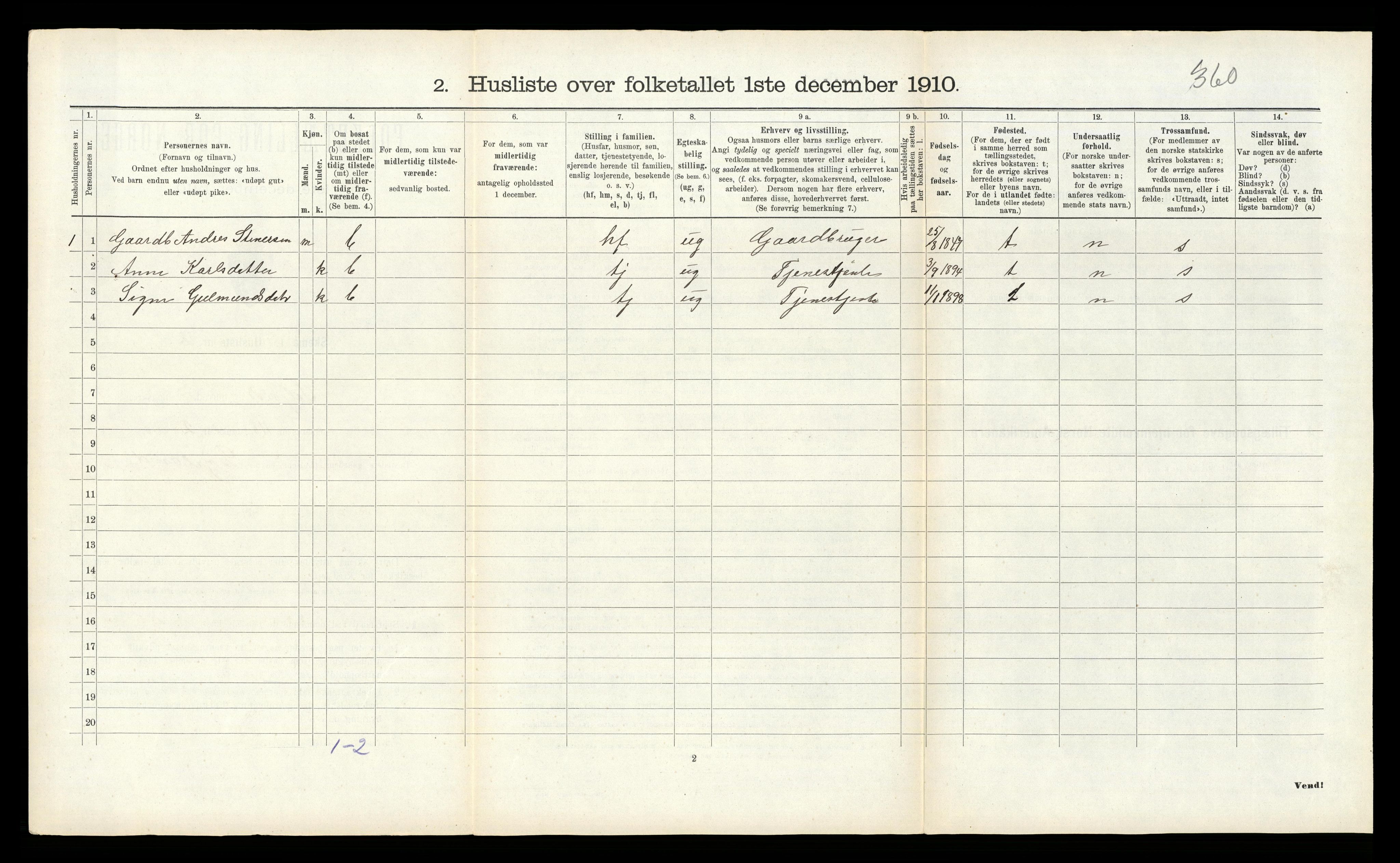 RA, 1910 census for Seljord, 1910, p. 160