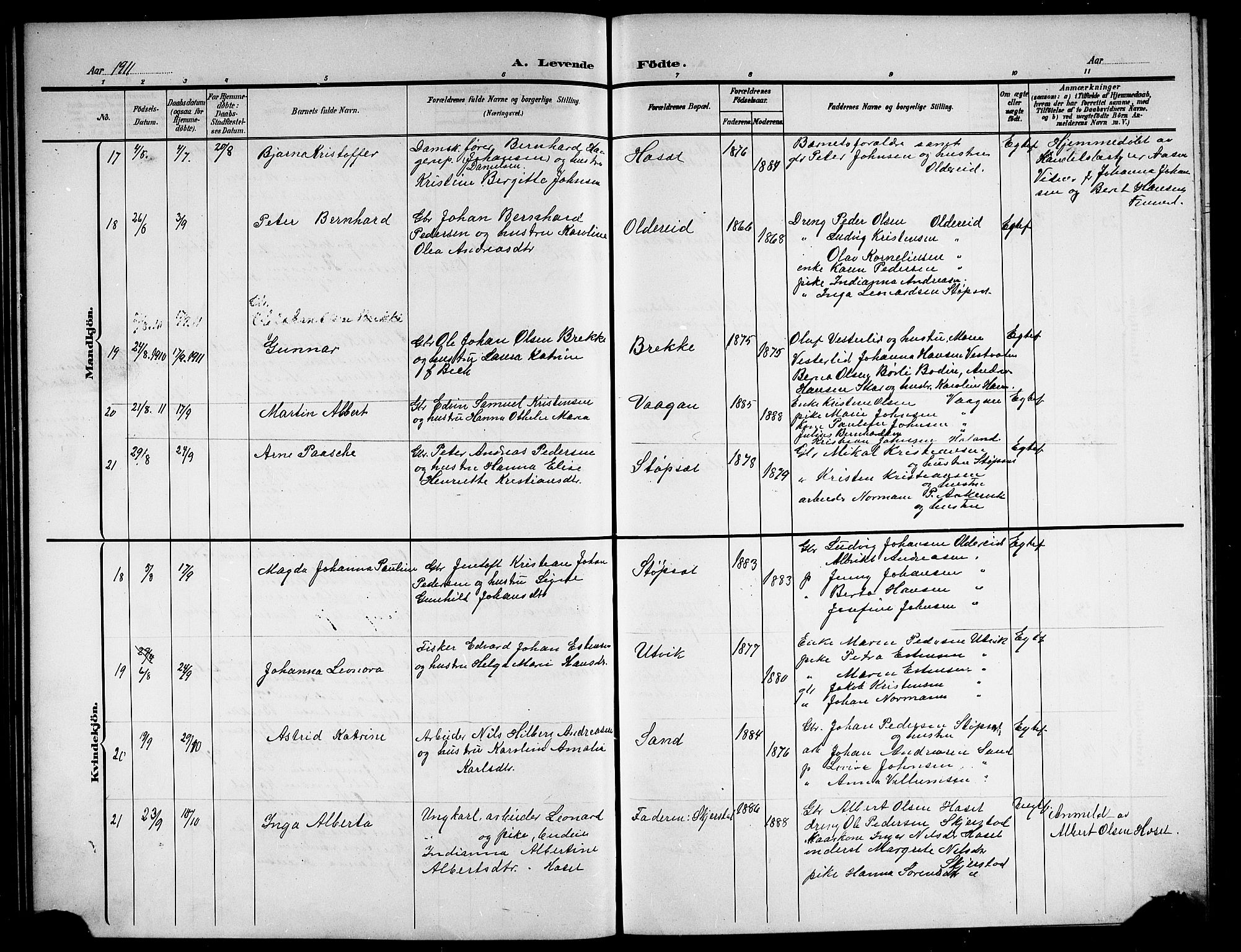 Ministerialprotokoller, klokkerbøker og fødselsregistre - Nordland, AV/SAT-A-1459/852/L0756: Parish register (copy) no. 852C07, 1902-1916