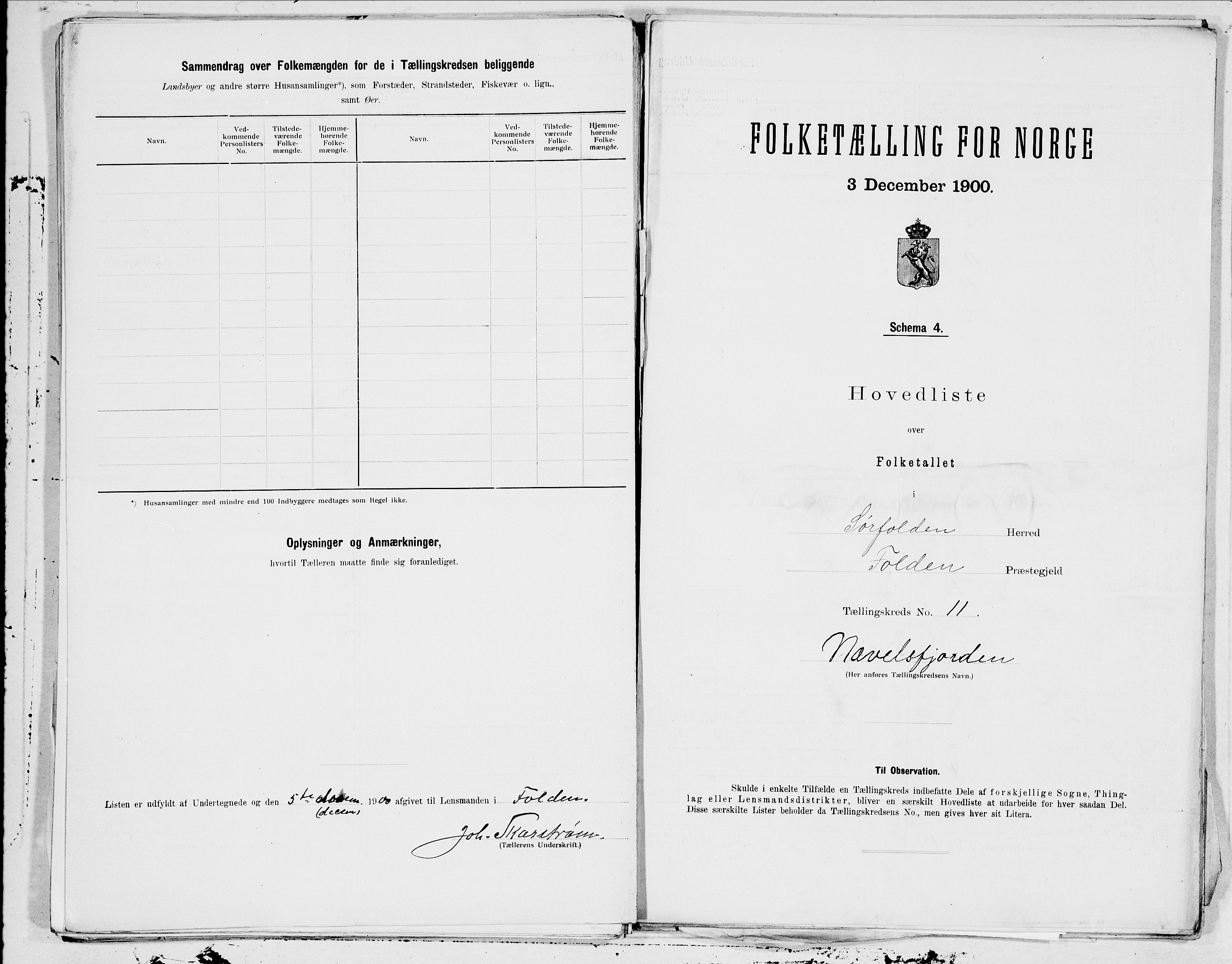 SAT, 1900 census for Sørfold, 1900, p. 22