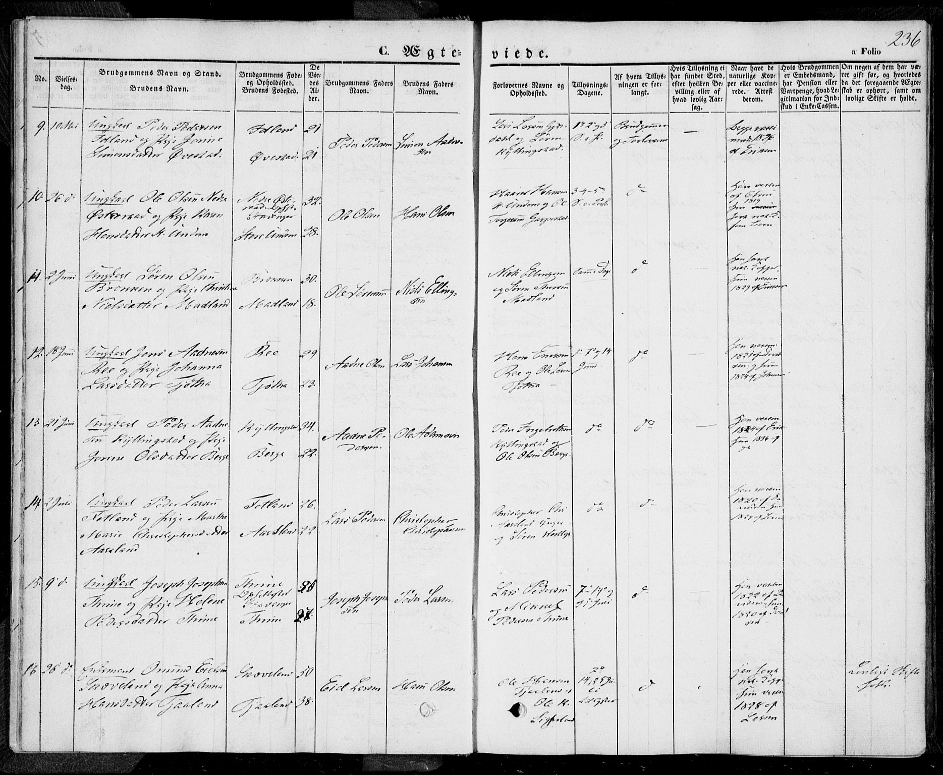 Lye sokneprestkontor, AV/SAST-A-101794/001/30BA/L0006: Parish register (official) no. A 5.2, 1842-1855, p. 236