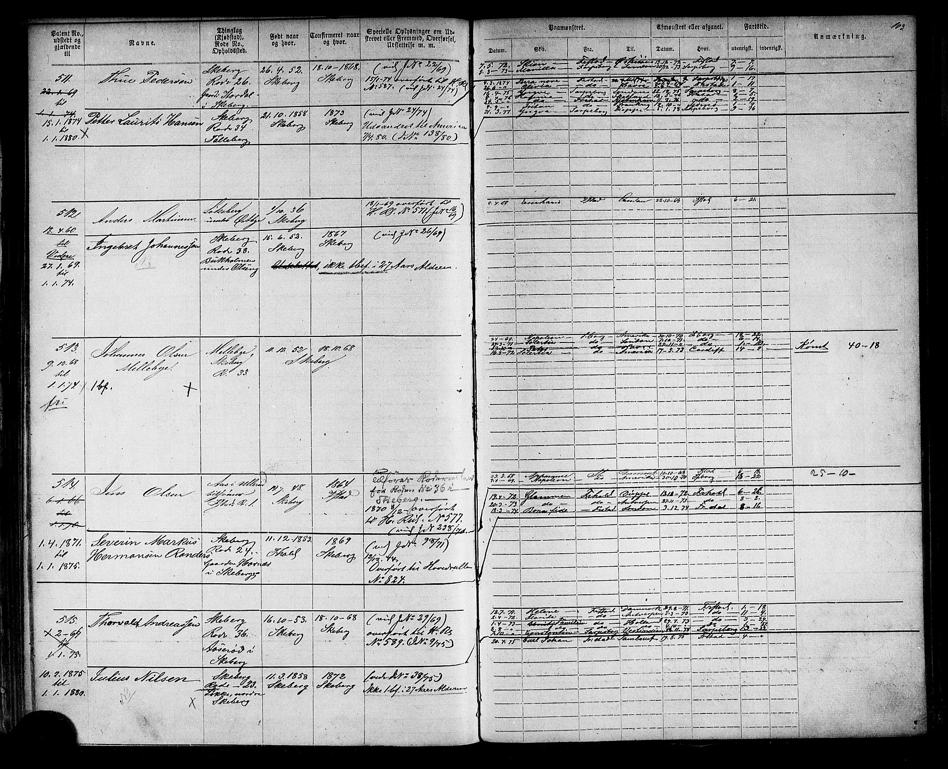 Halden mønstringskontor, AV/SAO-A-10569a/F/Fc/Fca/L0002: Annotasjonsrulle, 1868-1875, p. 120