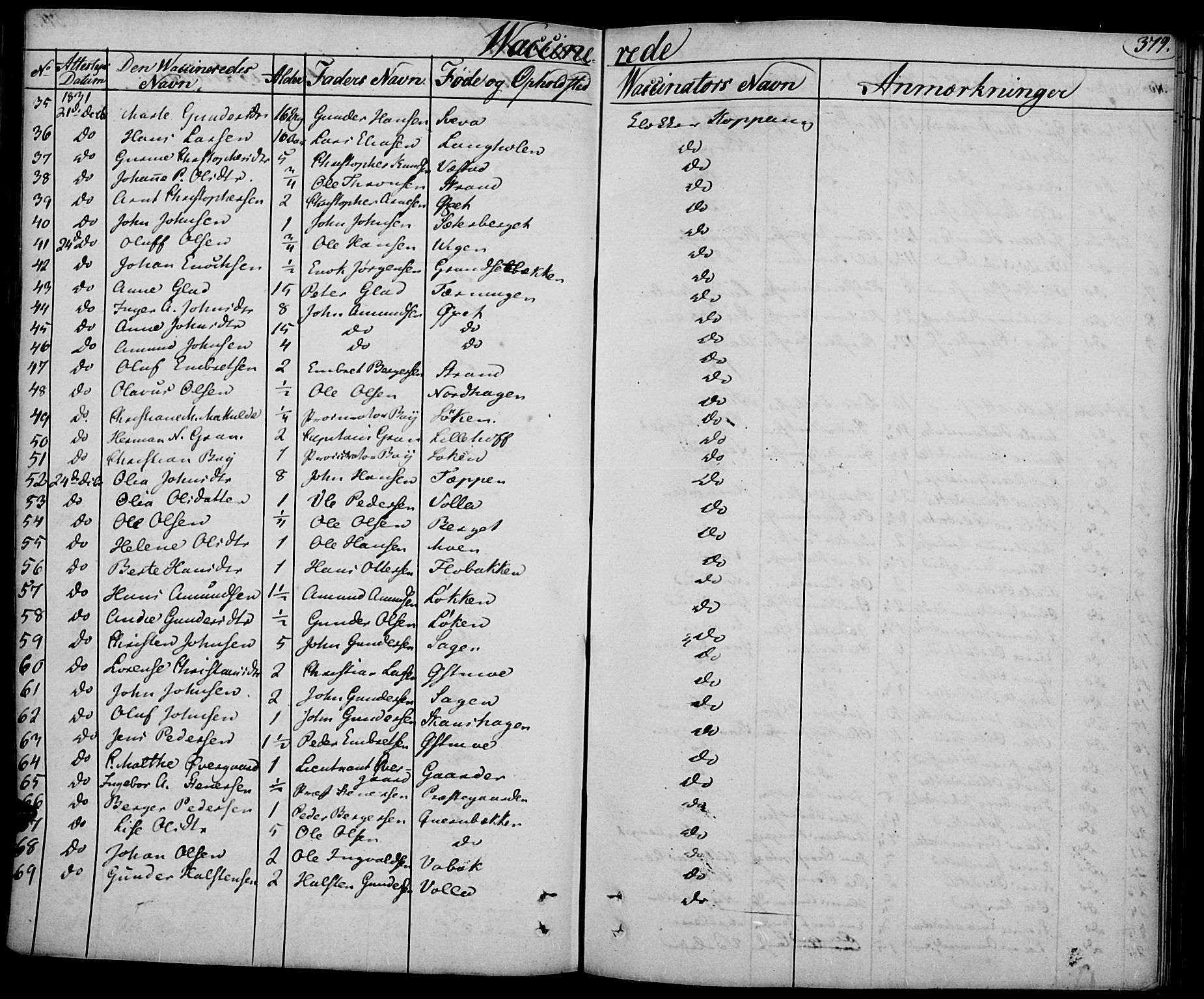 Elverum prestekontor, AV/SAH-PREST-044/H/Ha/Haa/L0008: Parish register (official) no. 8, 1830-1842, p. 379