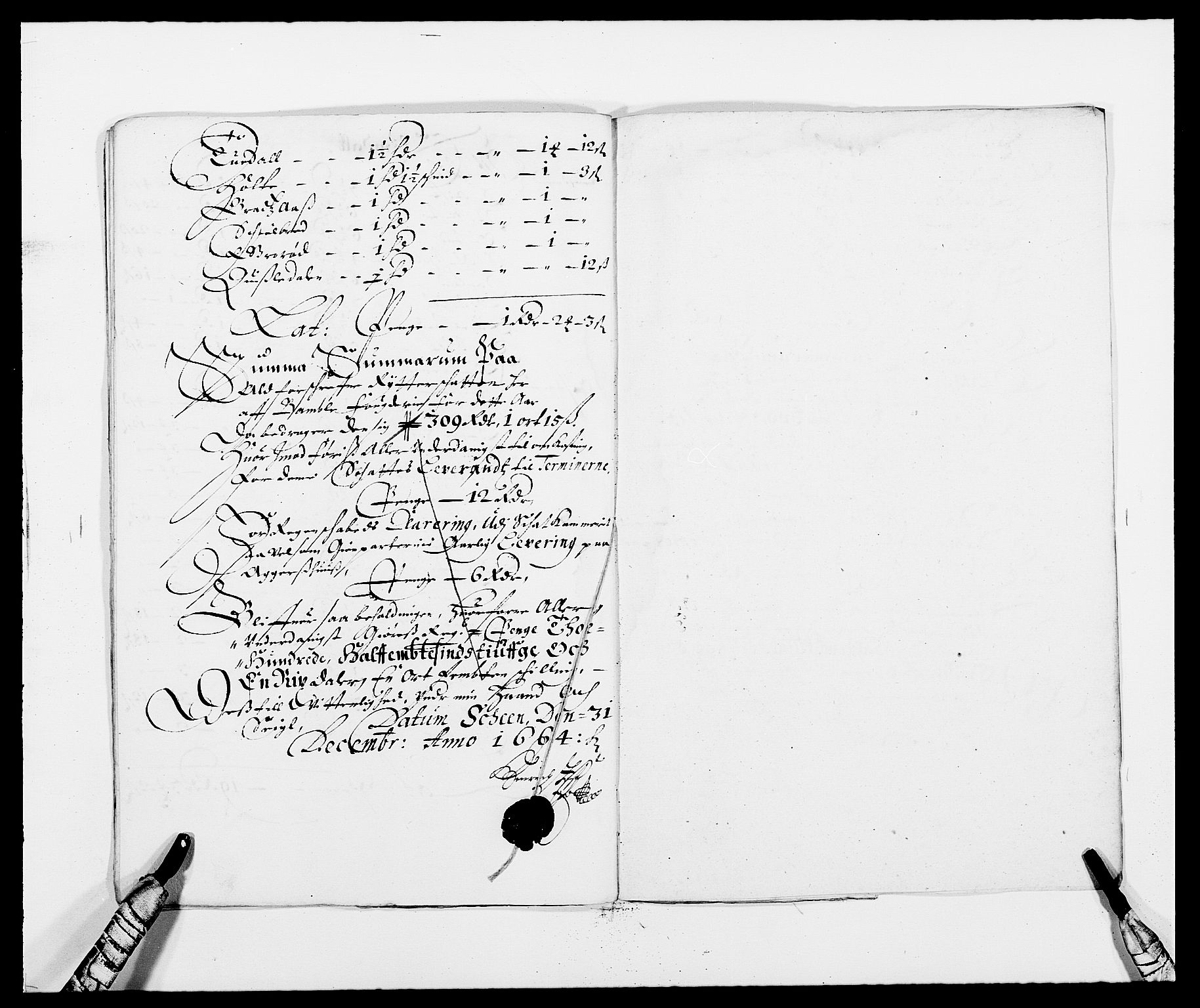 Rentekammeret inntil 1814, Reviderte regnskaper, Fogderegnskap, RA/EA-4092/R34/L2038: Fogderegnskap Bamble, 1662-1669, p. 64