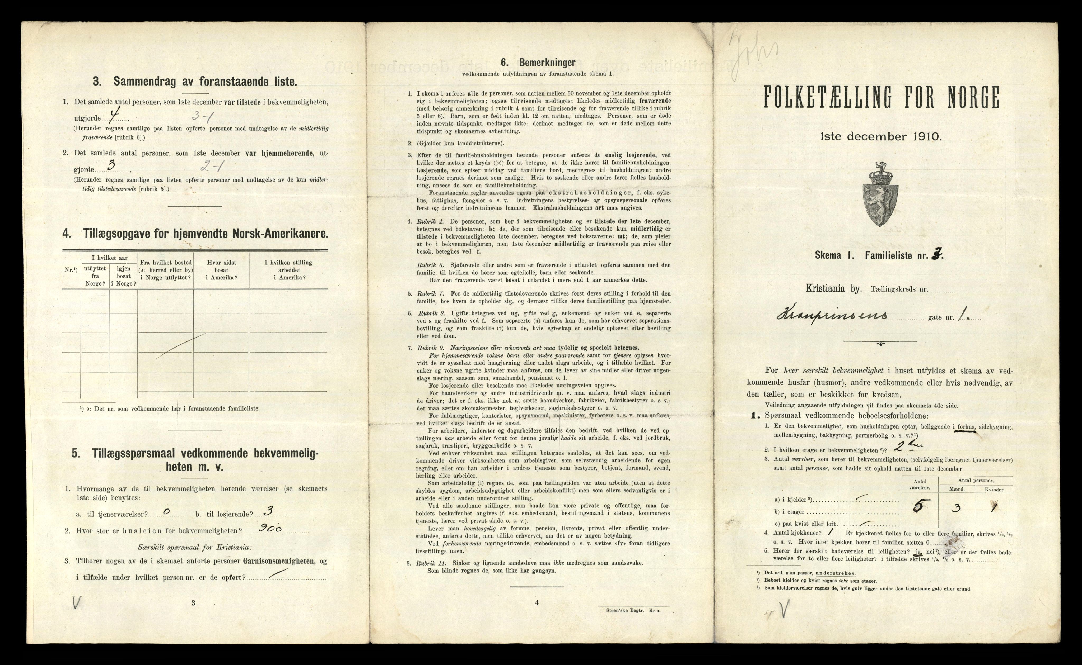 RA, 1910 census for Kristiania, 1910, p. 53653