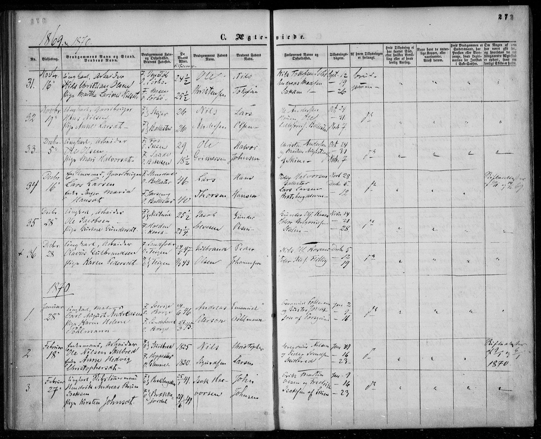 Gjerpen kirkebøker, SAKO/A-265/F/Fa/L0008b: Parish register (official) no. I 8B, 1857-1871, p. 272