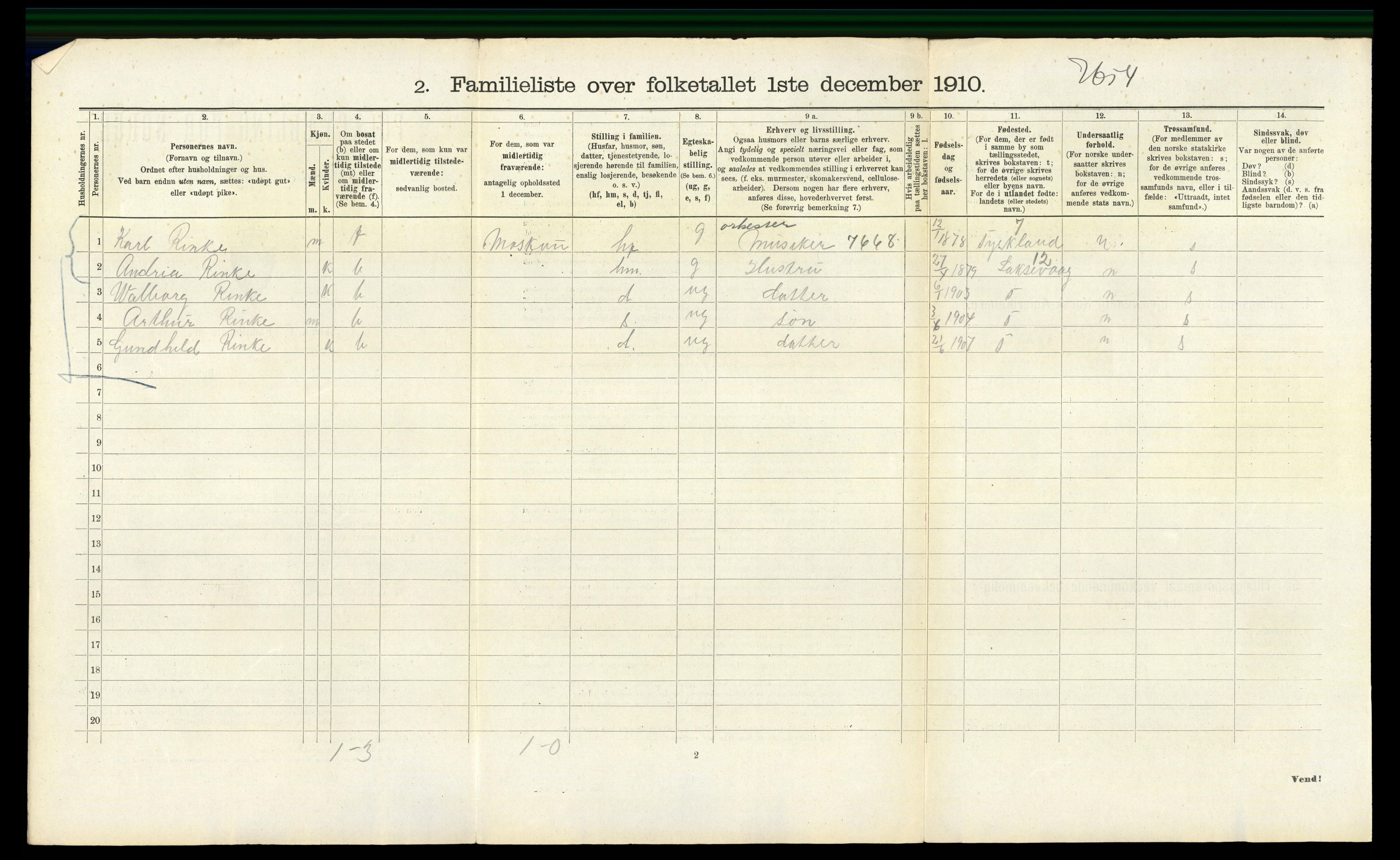 RA, 1910 census for Bergen, 1910, p. 36088