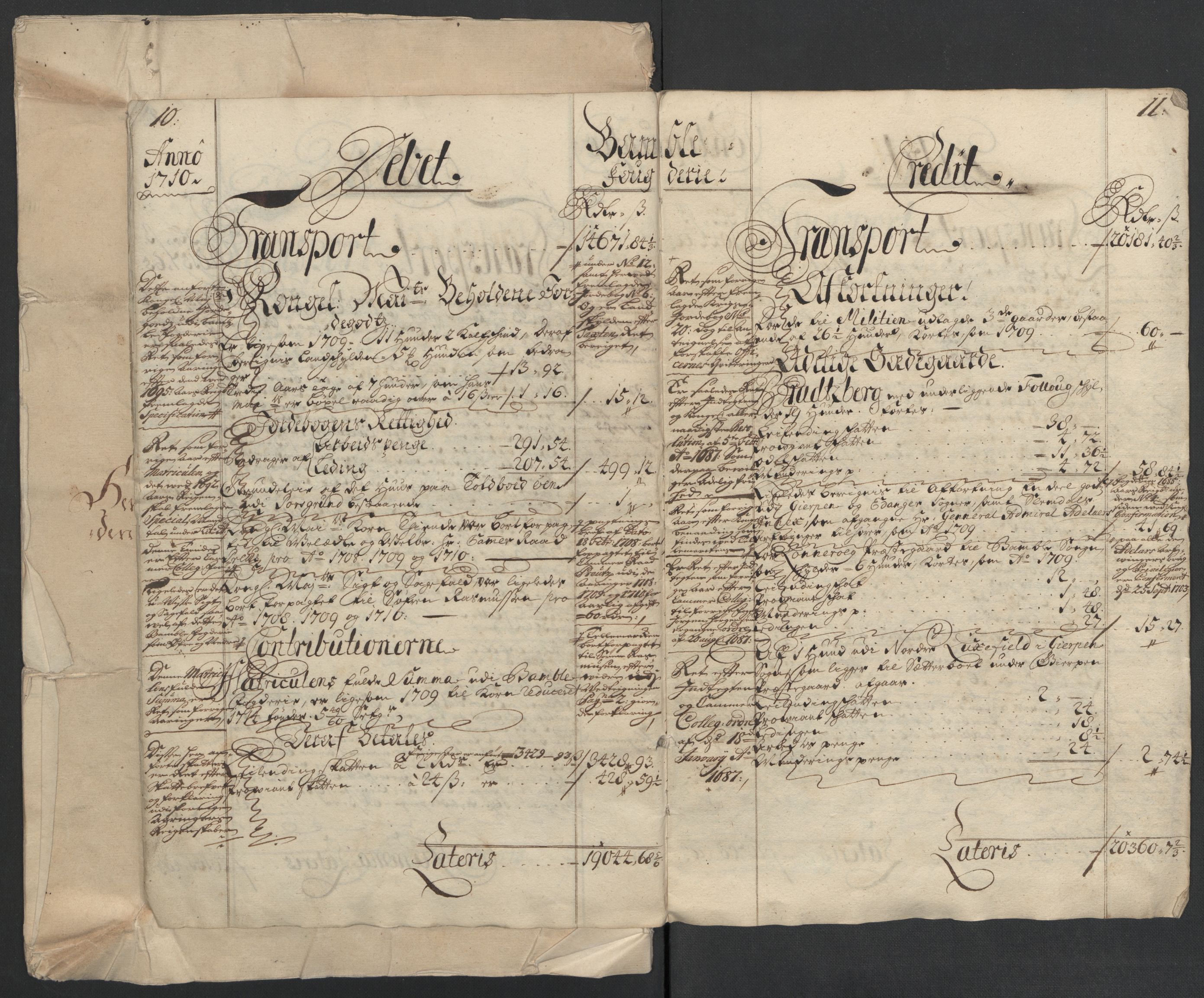 Rentekammeret inntil 1814, Reviderte regnskaper, Fogderegnskap, AV/RA-EA-4092/R36/L2119: Fogderegnskap Øvre og Nedre Telemark og Bamble, 1710, p. 18