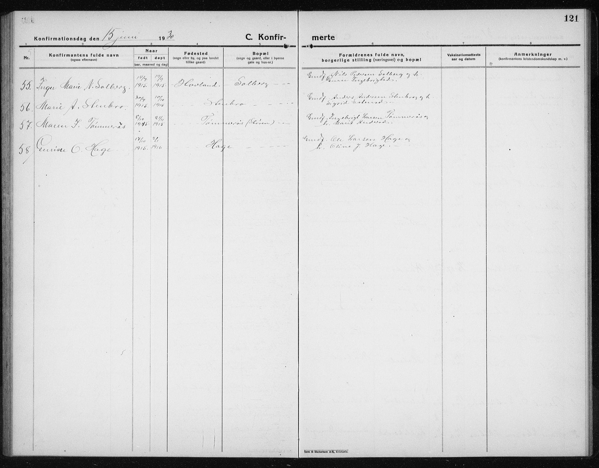Ministerialprotokoller, klokkerbøker og fødselsregistre - Sør-Trøndelag, SAT/A-1456/689/L1045: Parish register (copy) no. 689C04, 1923-1940, p. 121