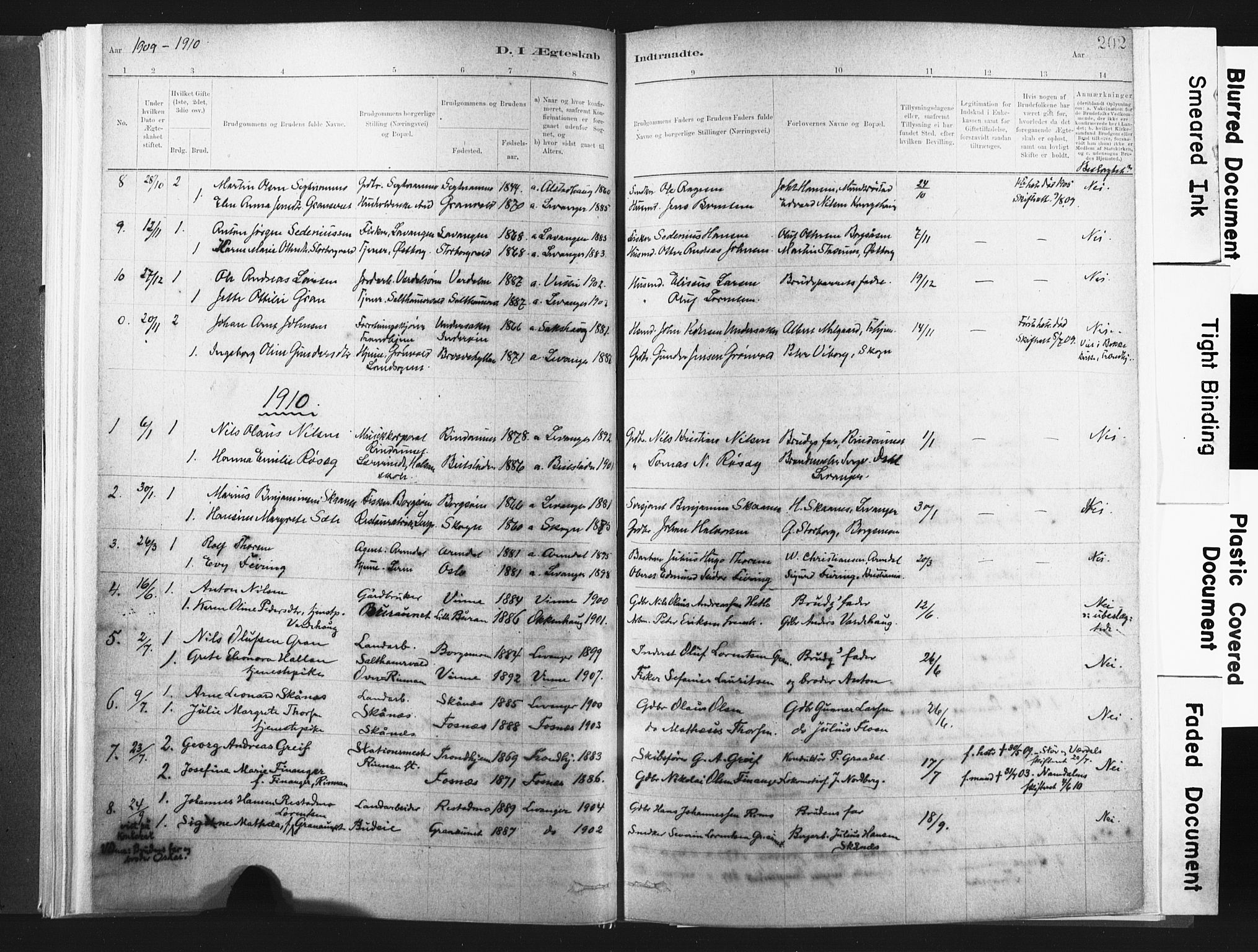 Ministerialprotokoller, klokkerbøker og fødselsregistre - Nord-Trøndelag, SAT/A-1458/721/L0207: Parish register (official) no. 721A02, 1880-1911, p. 202