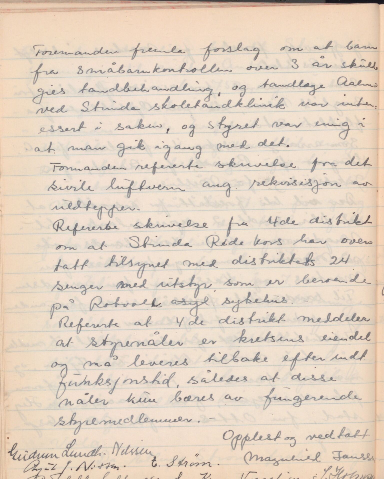 Trondheim Røde Kors, TRKO/PA-1204/A/Ab/L0002: Forhandlingsprotokoll for styret Strinda Røde Kors, 1935-1952, p. 103