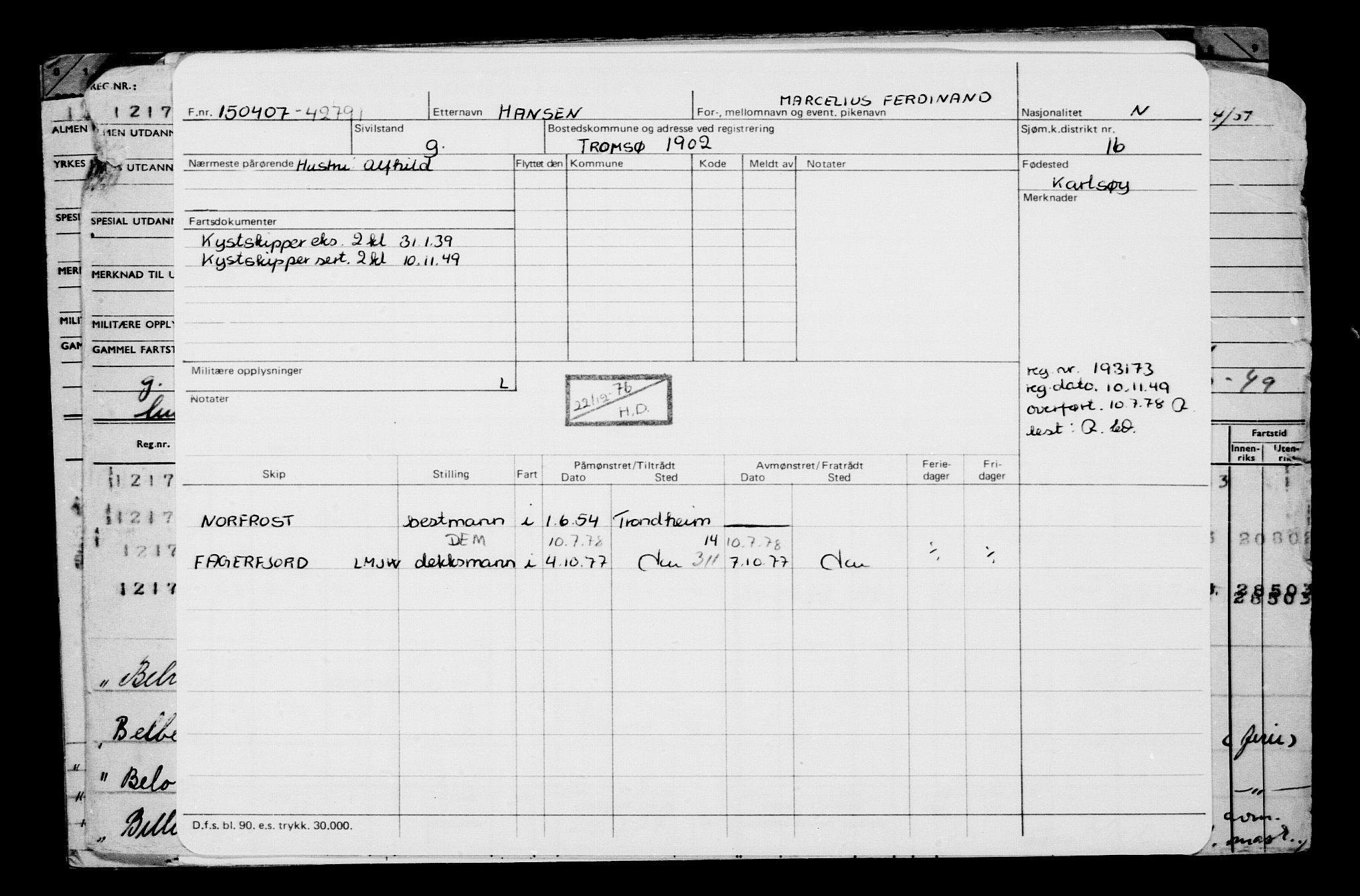 Direktoratet for sjømenn, AV/RA-S-3545/G/Gb/L0070: Hovedkort, 1907, p. 549