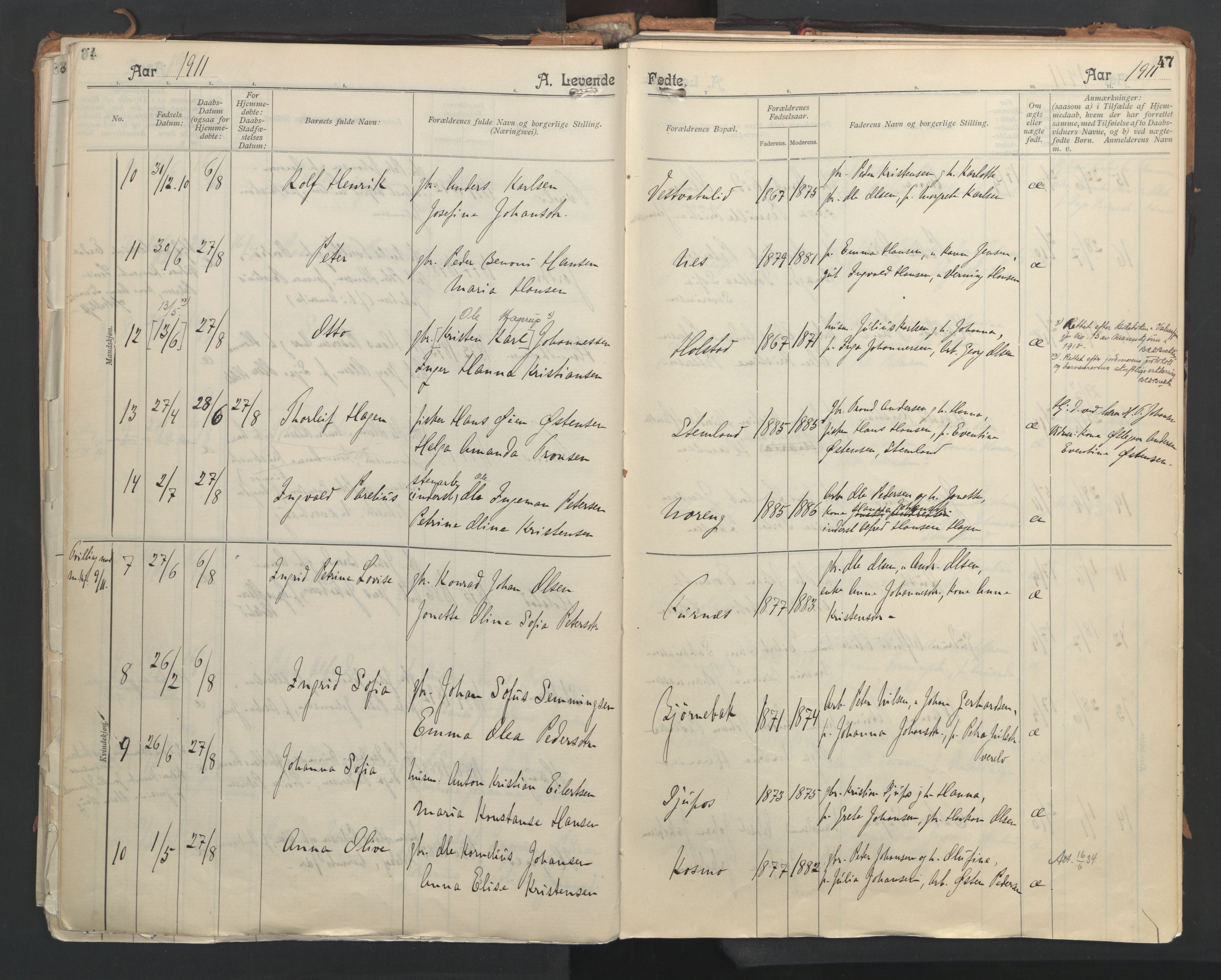 Ministerialprotokoller, klokkerbøker og fødselsregistre - Nordland, AV/SAT-A-1459/851/L0724: Parish register (official) no. 851A01, 1901-1922, p. 47