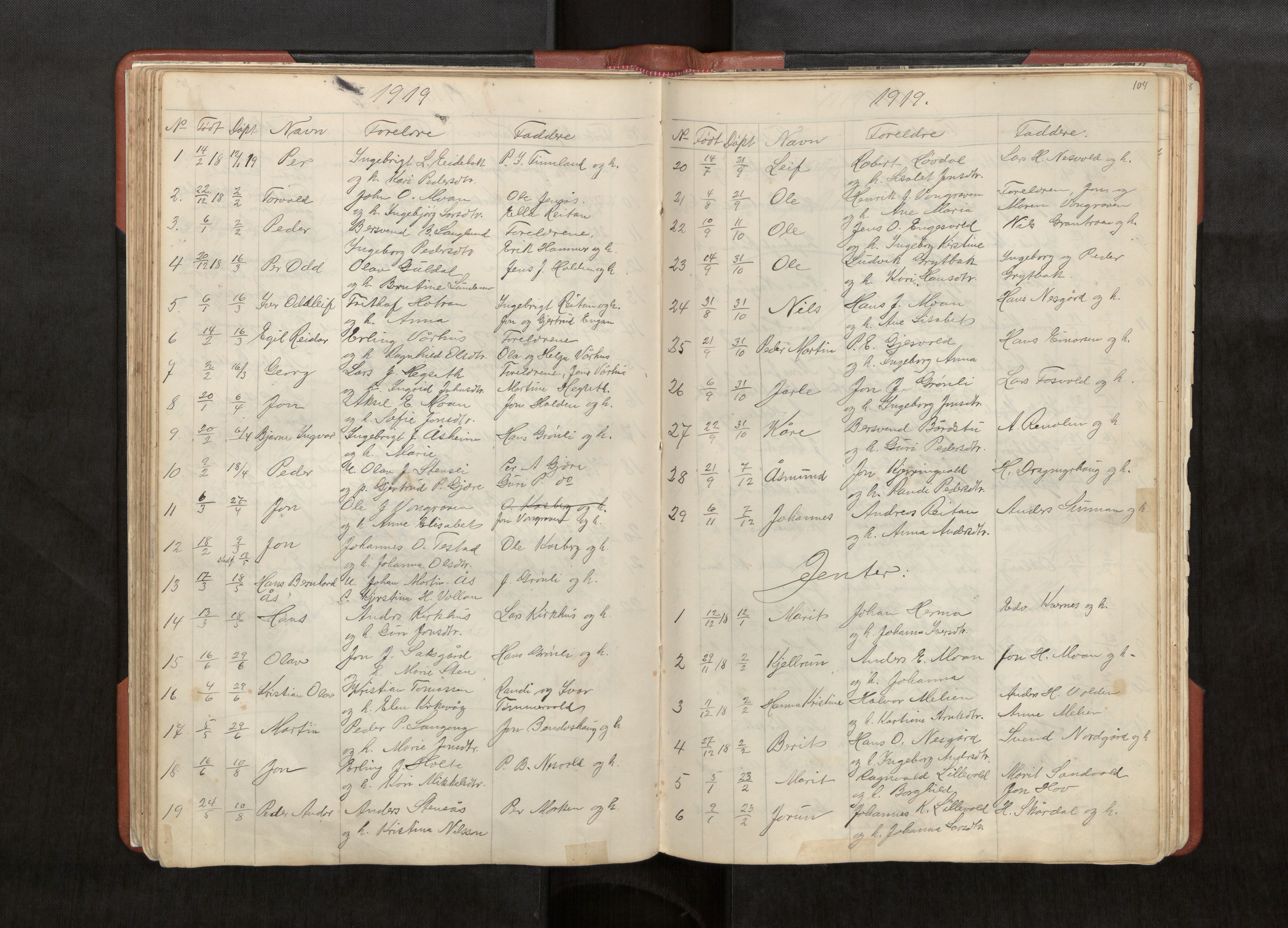 Ministerialprotokoller, klokkerbøker og fødselsregistre - Sør-Trøndelag, SAT/A-1456/686/L0985: Parish register (copy) no. 686C01, 1871-1933, p. 104