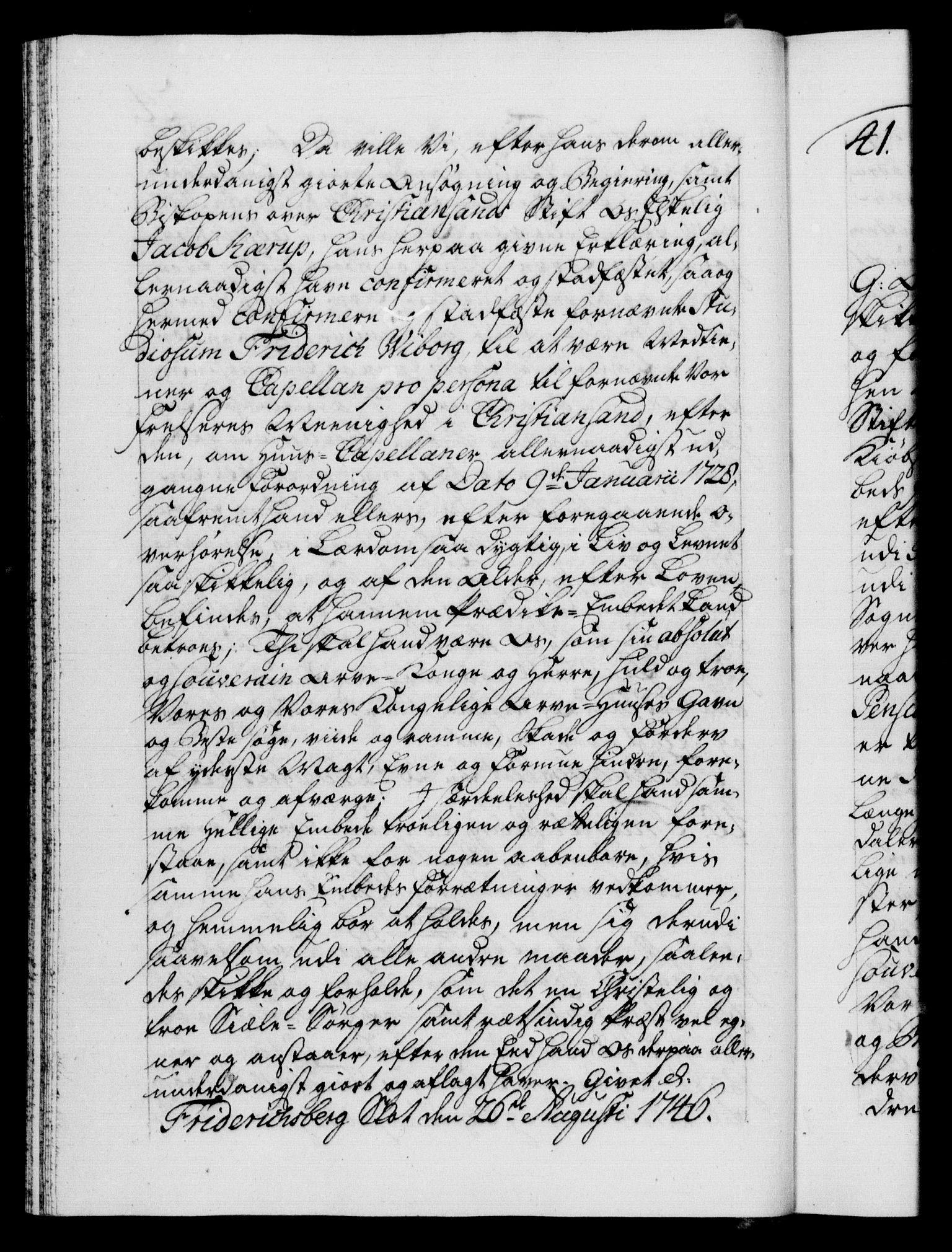 Danske Kanselli 1572-1799, AV/RA-EA-3023/F/Fc/Fca/Fcaa/L0035: Norske registre, 1746-1748, p. 24b