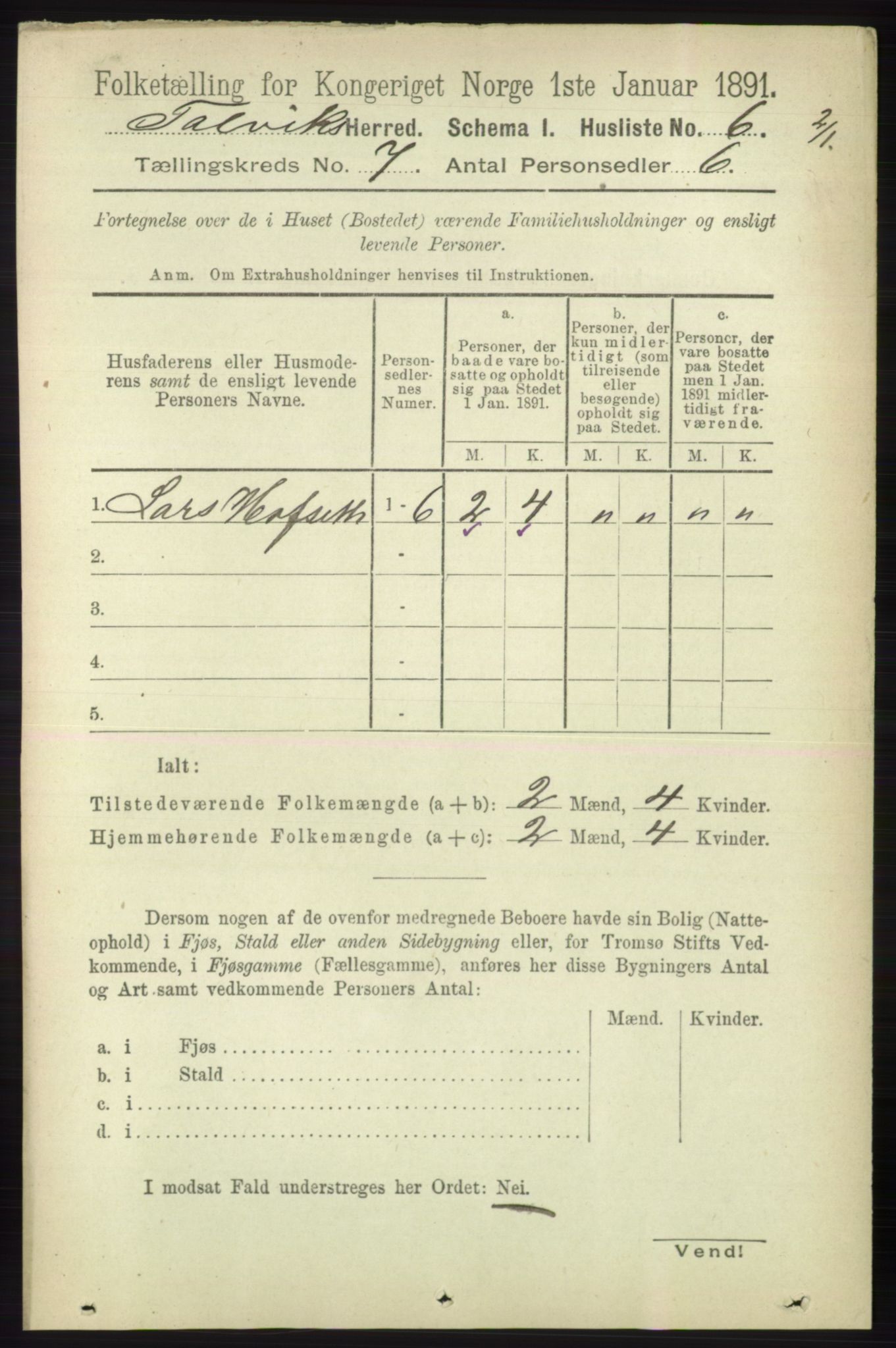 RA, 1891 census for 2013 Talvik, 1891, p. 1967