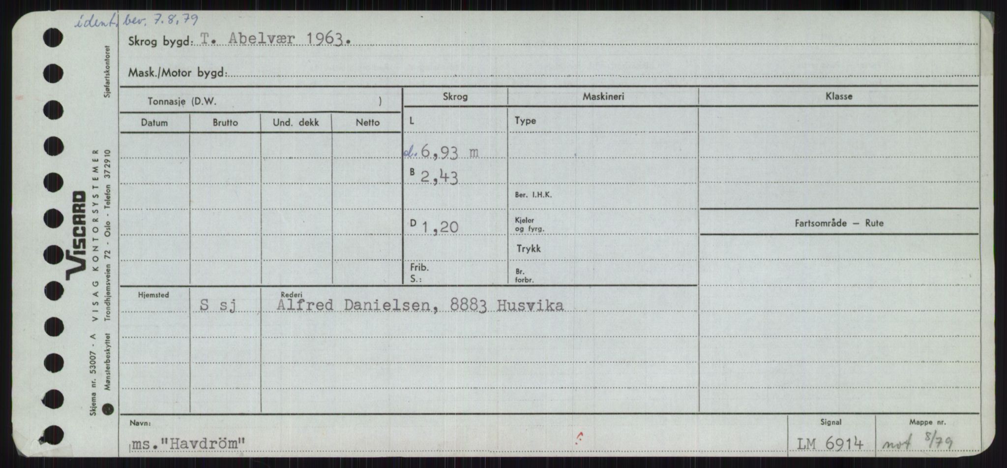 Sjøfartsdirektoratet med forløpere, Skipsmålingen, AV/RA-S-1627/H/Ha/L0002/0002: Fartøy, Eik-Hill / Fartøy, G-Hill, p. 601