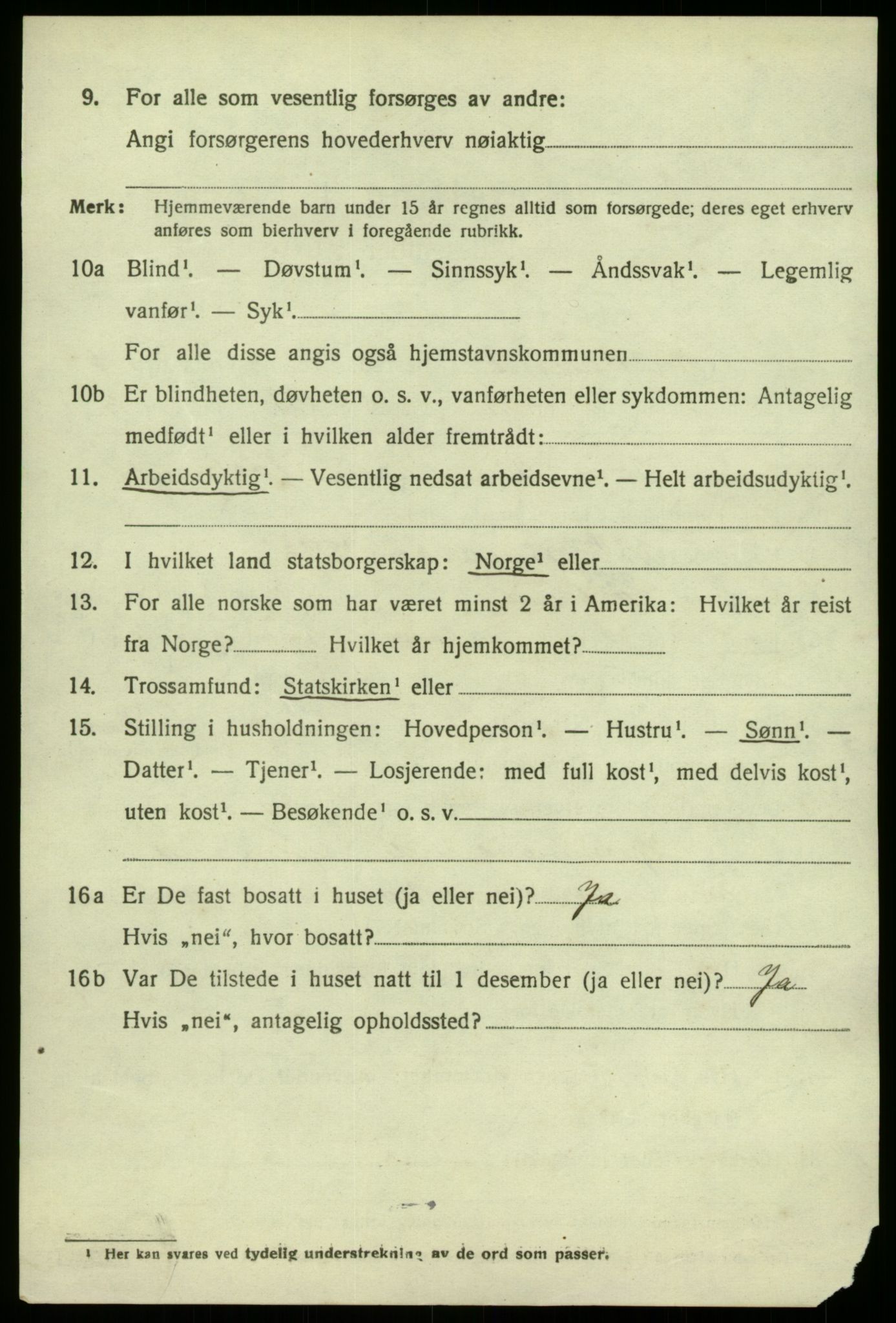 SAB, 1920 census for Austrheim, 1920, p. 2931