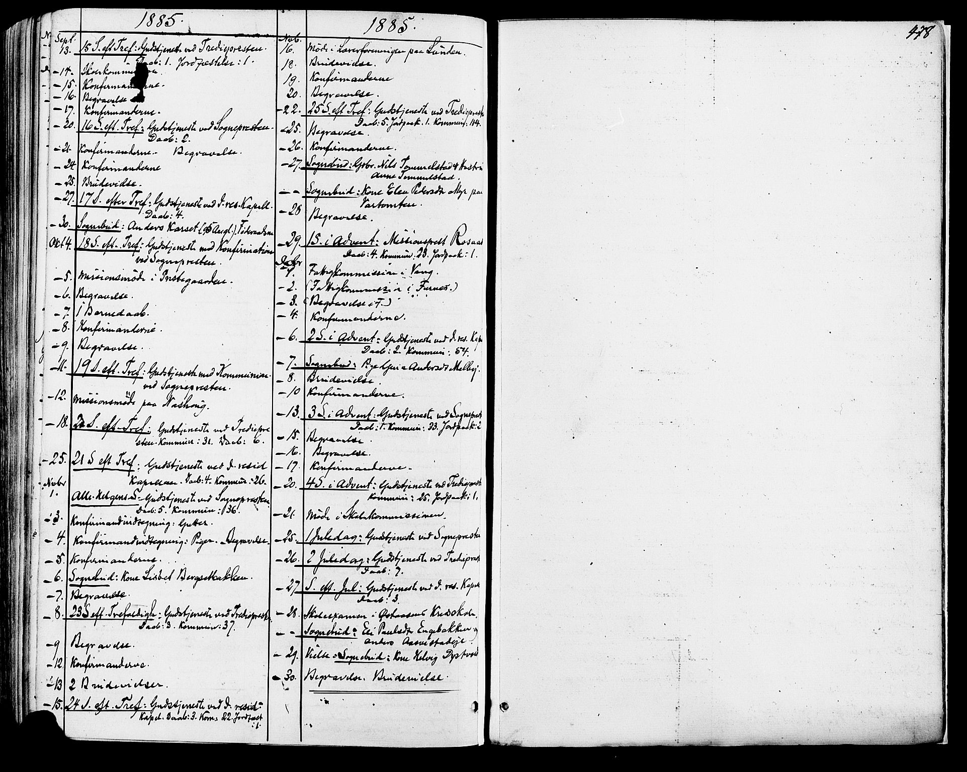 Vang prestekontor, Hedmark, AV/SAH-PREST-008/H/Ha/Haa/L0015: Parish register (official) no. 15, 1871-1885, p. 478