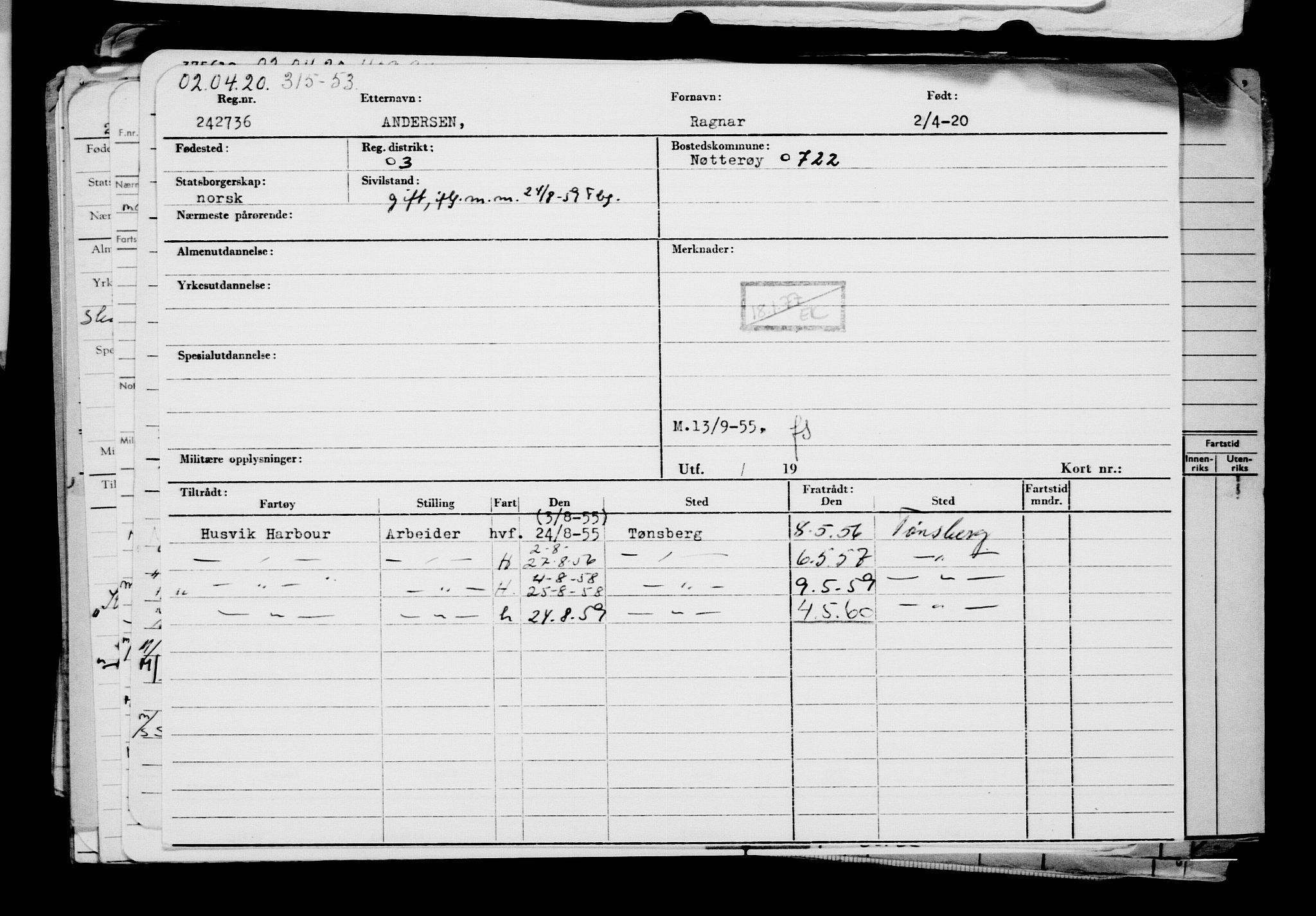 Direktoratet for sjømenn, AV/RA-S-3545/G/Gb/L0179: Hovedkort, 1920, p. 39