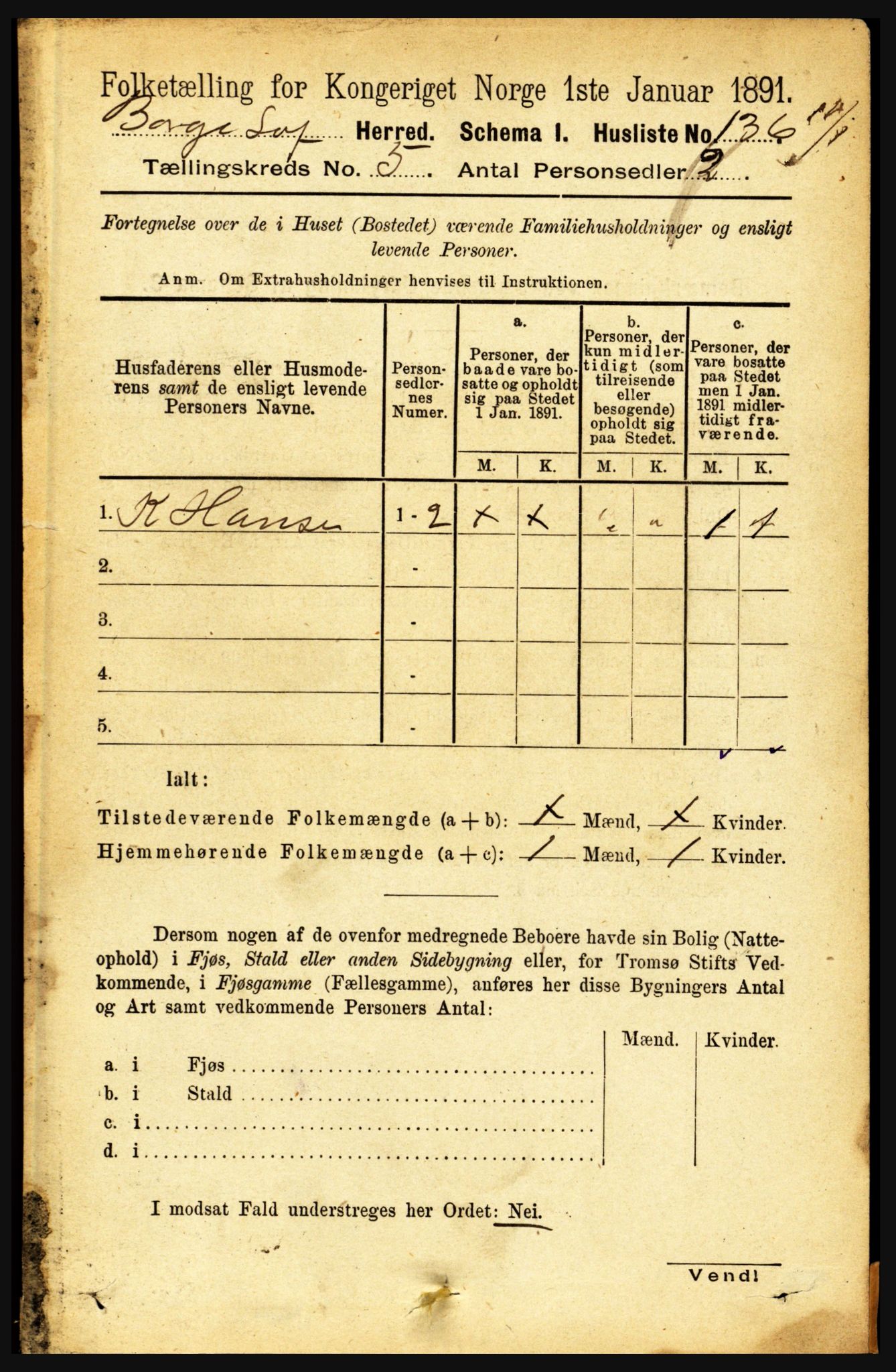 RA, 1891 census for 1862 Borge, 1891, p. 3080