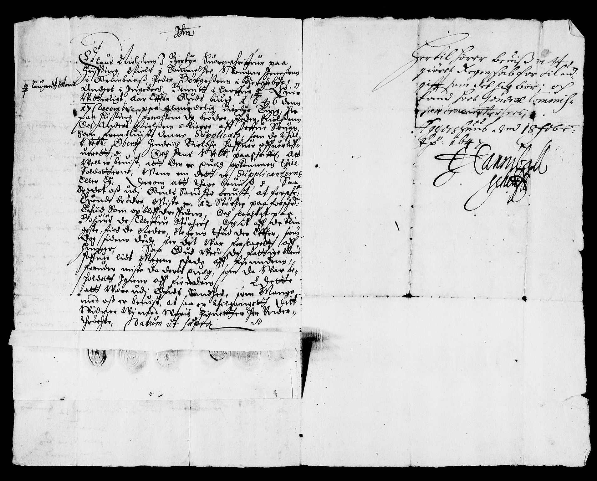 Danske Kanselli, Skapsaker, AV/RA-EA-4061/F/L0008: Skap 8, pakke 150A, litra X-GG, 1647-1651, p. 285