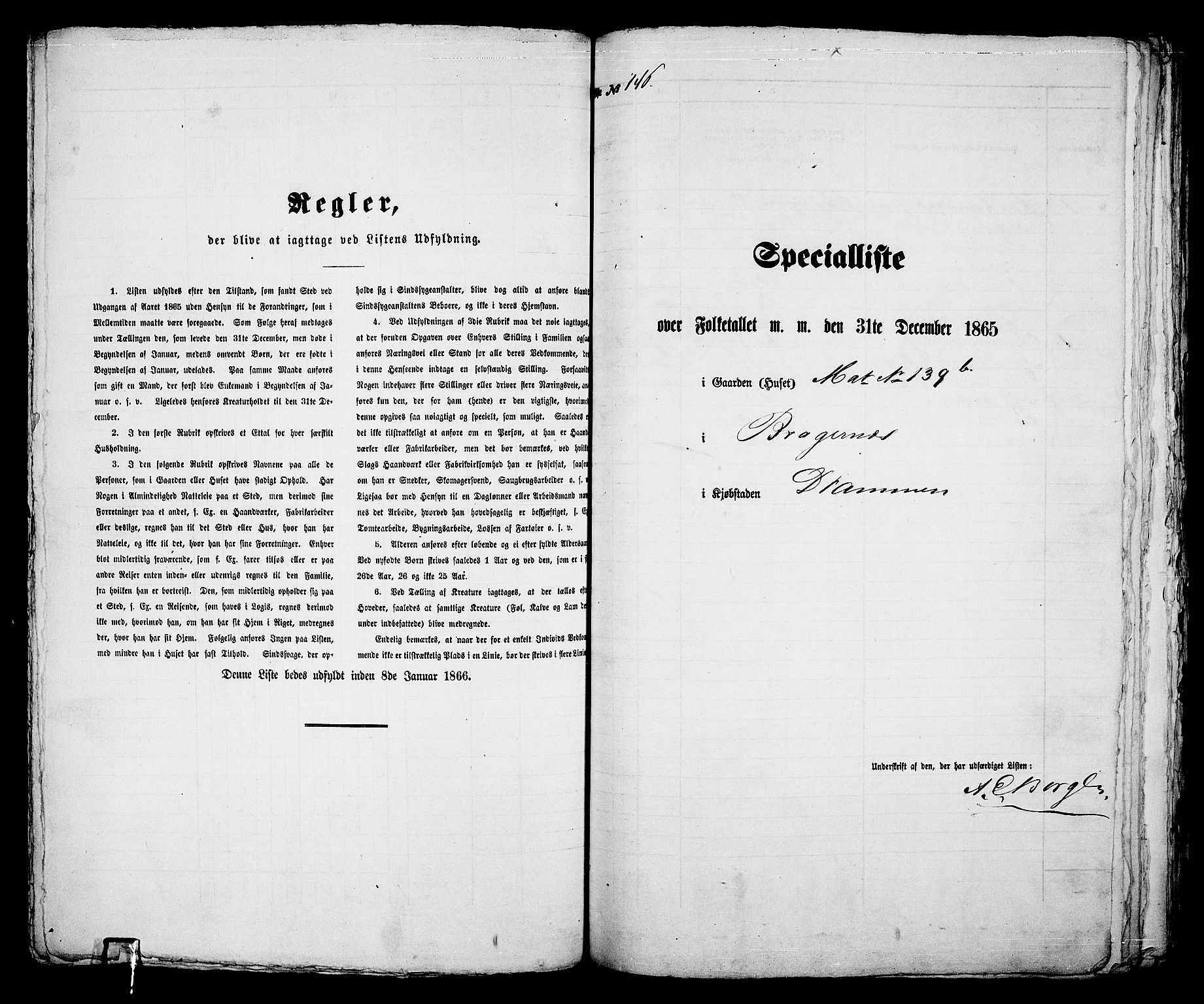 RA, 1865 census for Bragernes in Drammen, 1865, p. 315