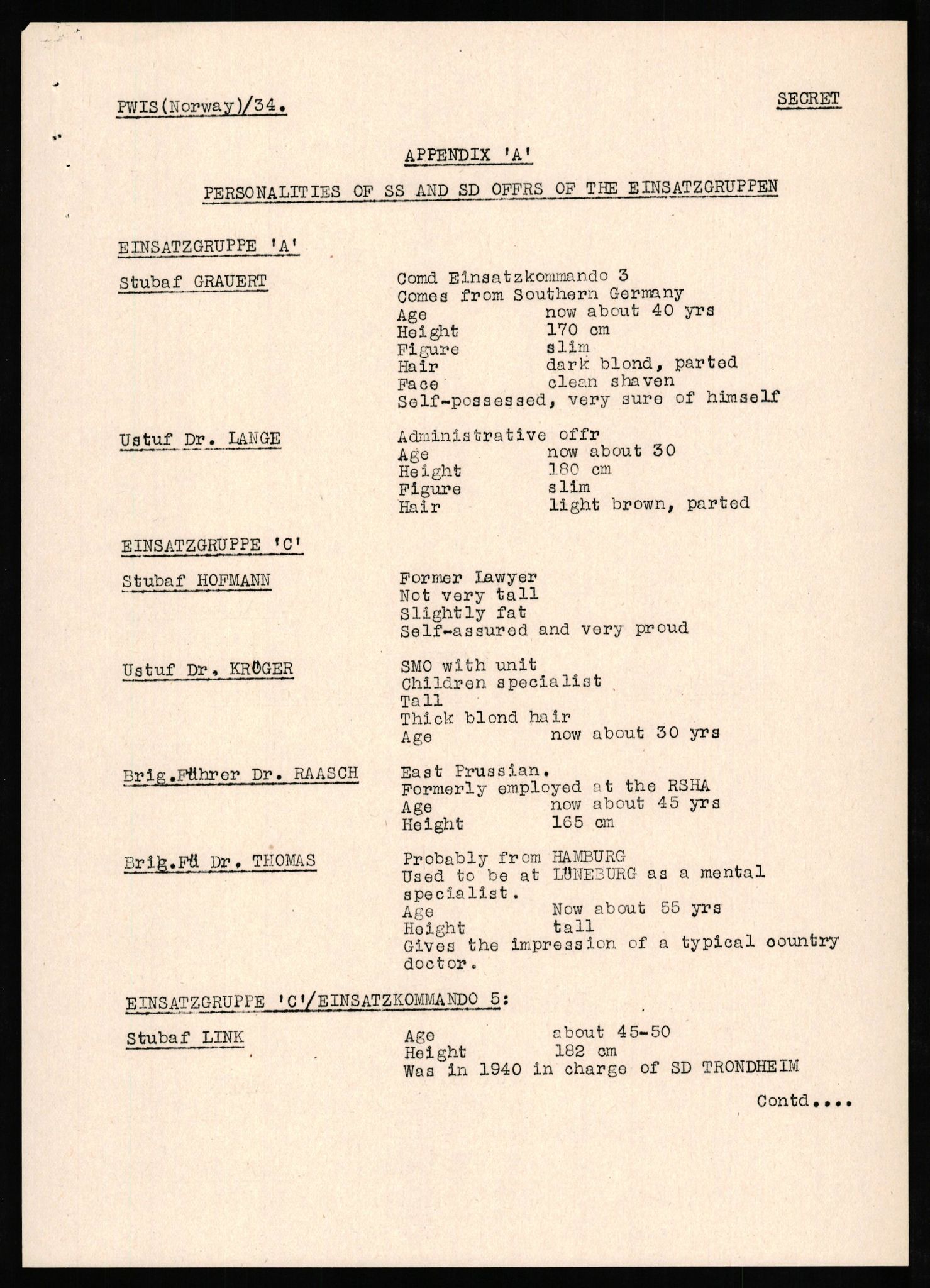 Forsvaret, Forsvarets overkommando II, RA/RAFA-3915/D/Db/L0023: CI Questionaires. Tyske okkupasjonsstyrker i Norge. Tyskere., 1945-1946, p. 552