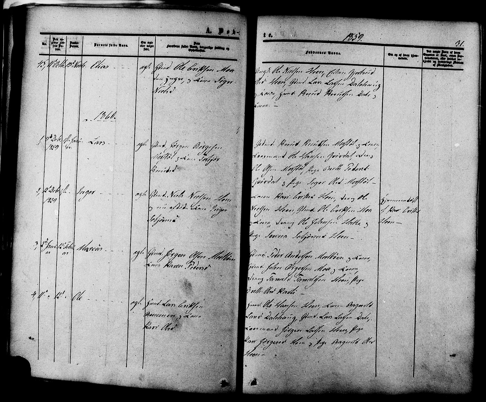 Ministerialprotokoller, klokkerbøker og fødselsregistre - Møre og Romsdal, SAT/A-1454/545/L0586: Parish register (official) no. 545A02, 1854-1877, p. 31