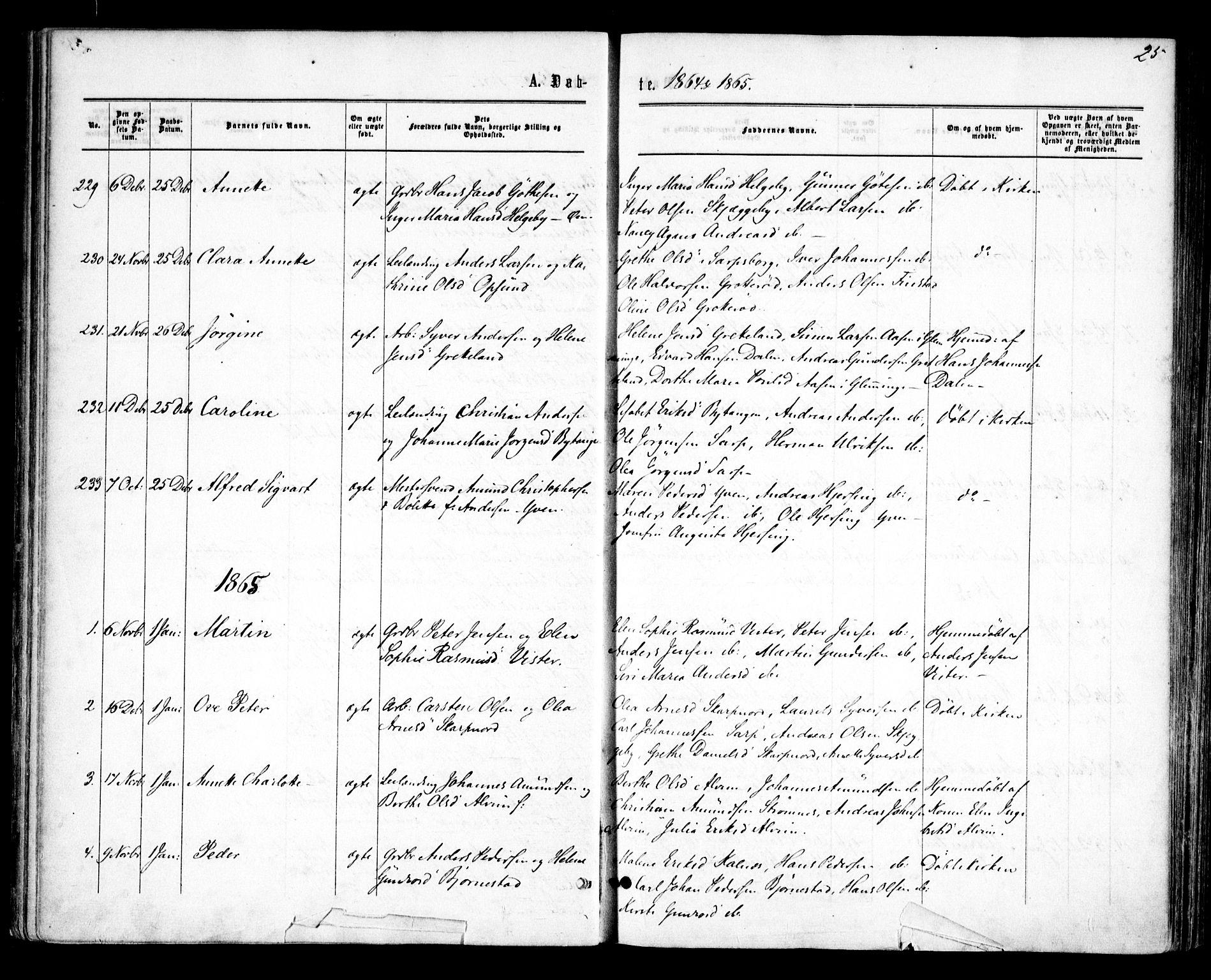 Tune prestekontor Kirkebøker, SAO/A-2007/F/Fa/L0014: Parish register (official) no. 14, 1864-1868, p. 25