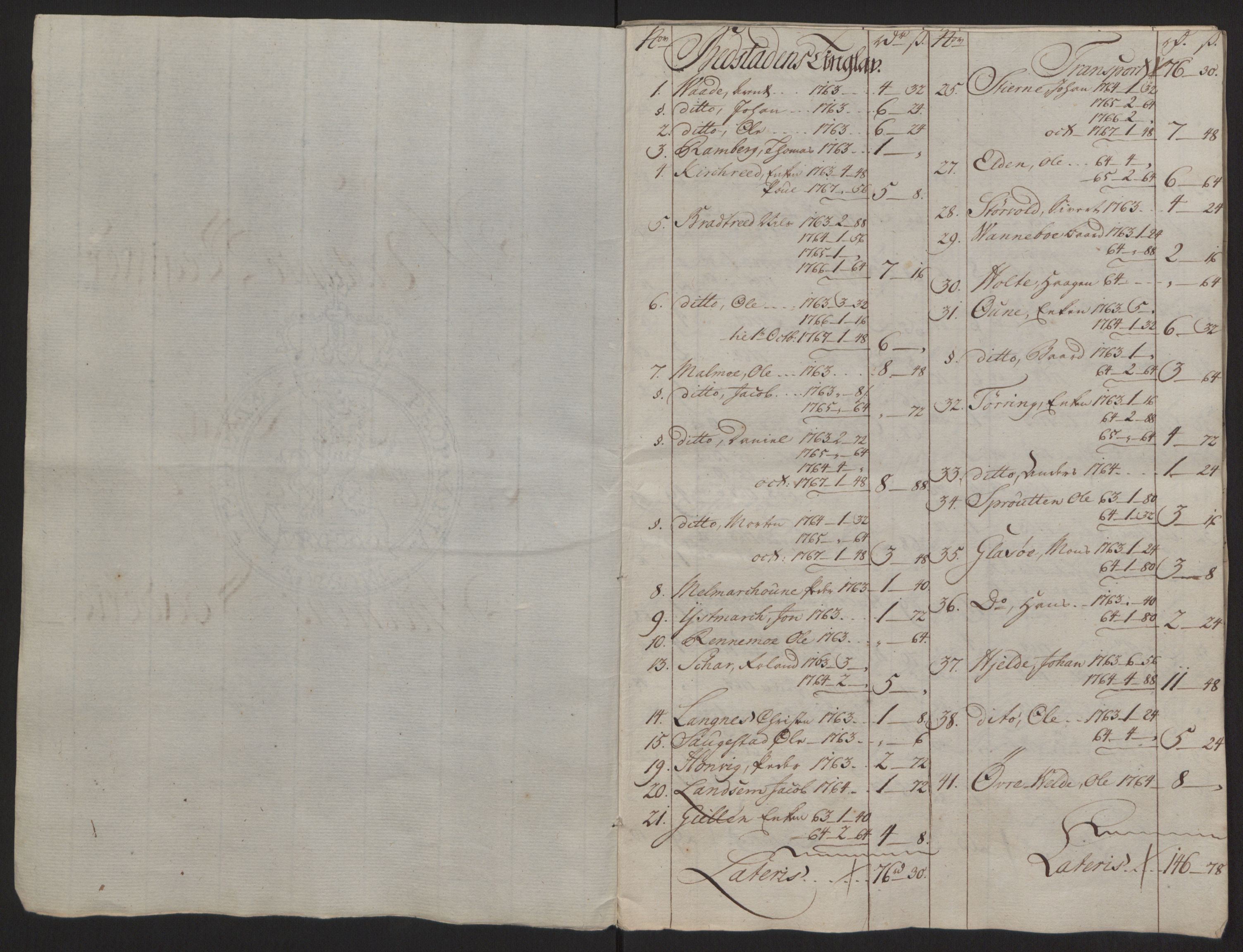 Rentekammeret inntil 1814, Reviderte regnskaper, Fogderegnskap, AV/RA-EA-4092/R63/L4420: Ekstraskatten Inderøy, 1762-1772, p. 444