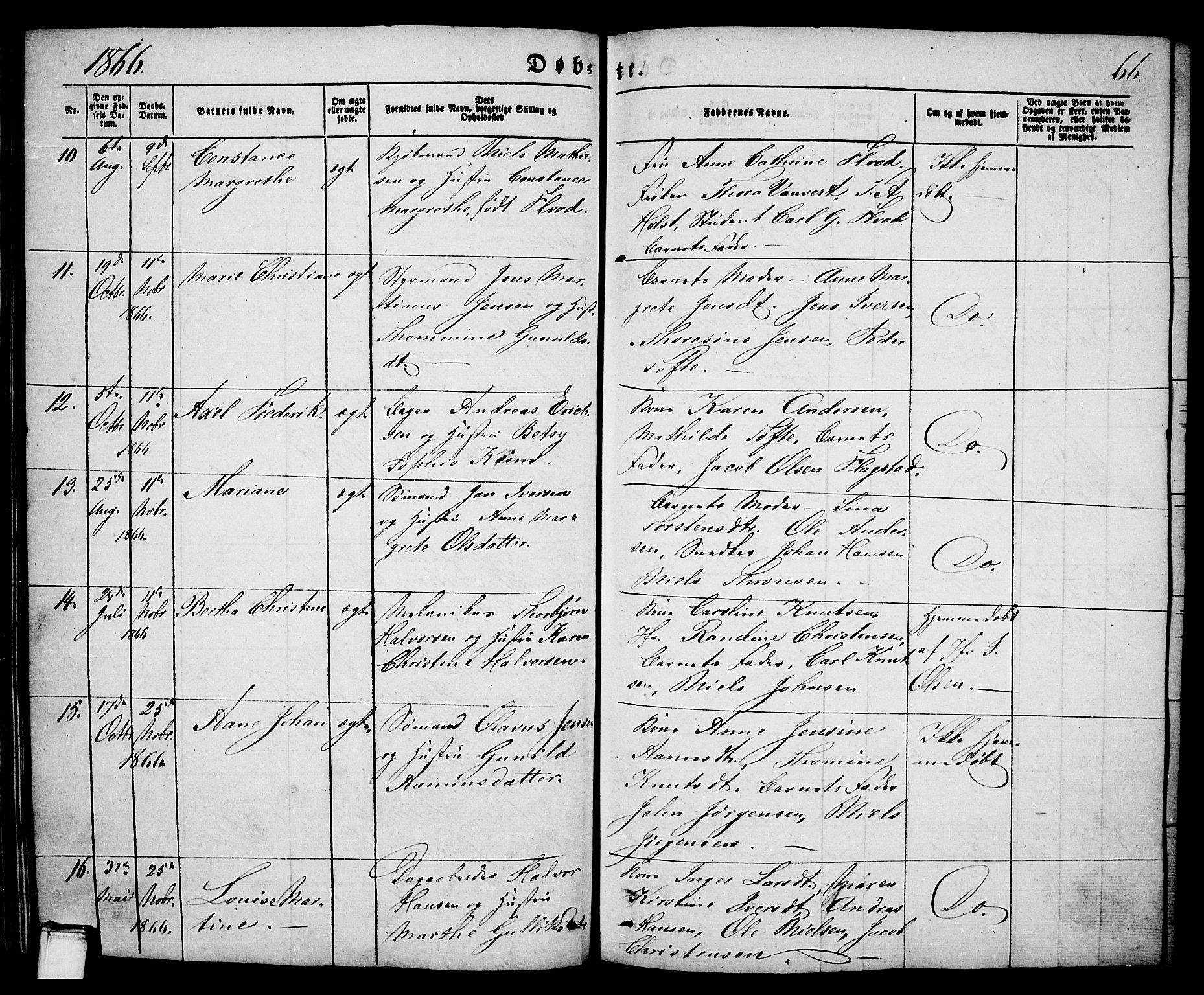 Porsgrunn kirkebøker , SAKO/A-104/G/Ga/L0002: Parish register (copy) no. I 2, 1847-1877, p. 66