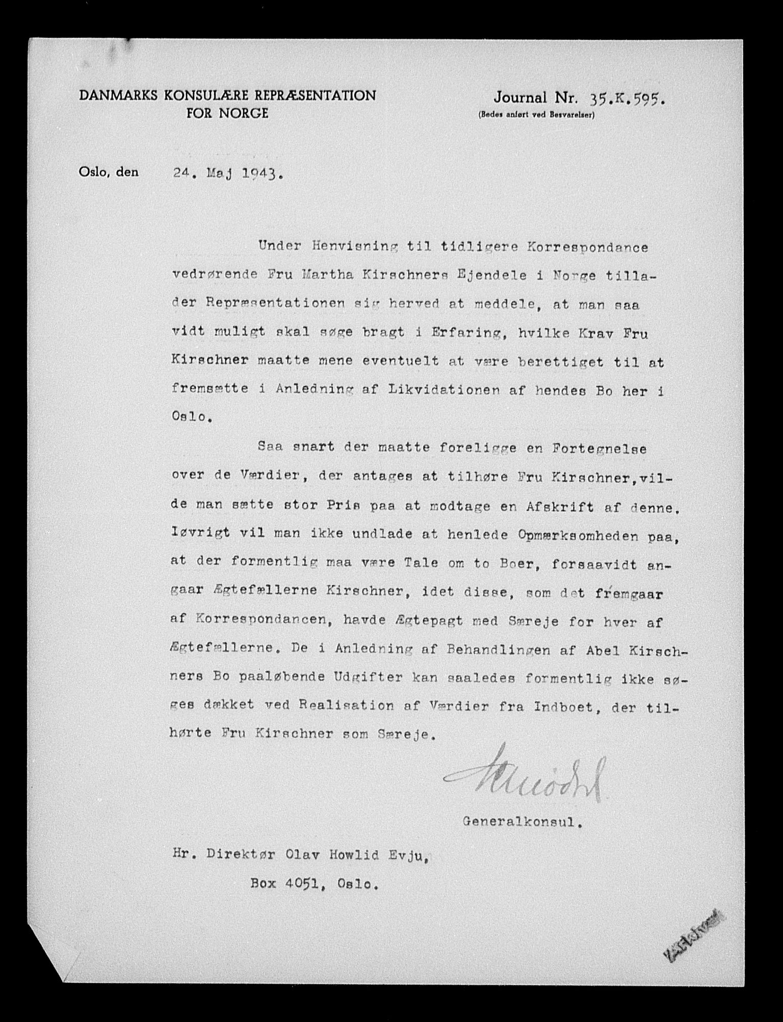 Justisdepartementet, Tilbakeføringskontoret for inndratte formuer, AV/RA-S-1564/H/Hc/Hcc/L0951: --, 1945-1947, p. 438