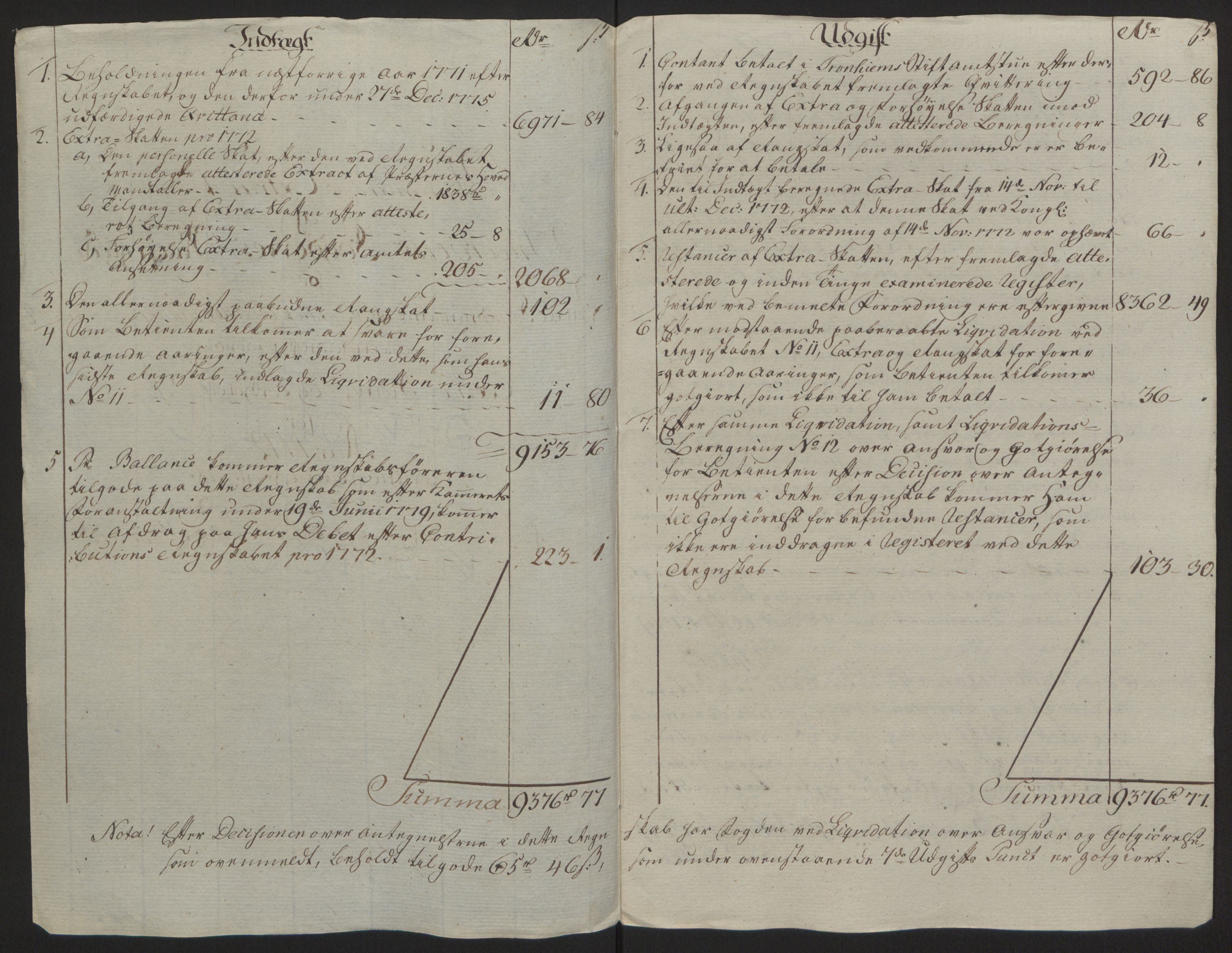 Rentekammeret inntil 1814, Reviderte regnskaper, Fogderegnskap, AV/RA-EA-4092/R63/L4420: Ekstraskatten Inderøy, 1762-1772, p. 489