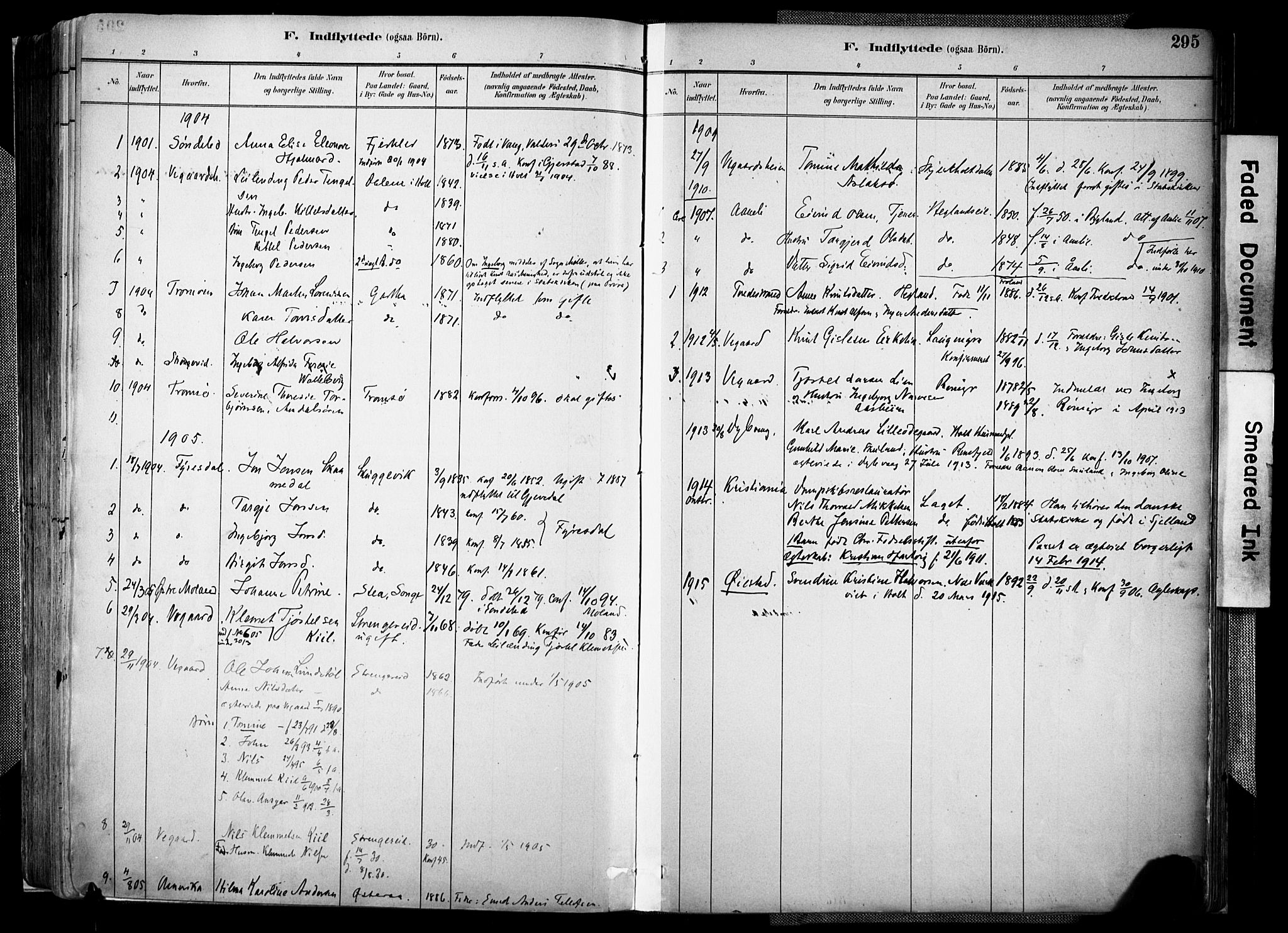 Holt sokneprestkontor, AV/SAK-1111-0021/F/Fa/L0012: Parish register (official) no. A 12, 1885-1907, p. 295