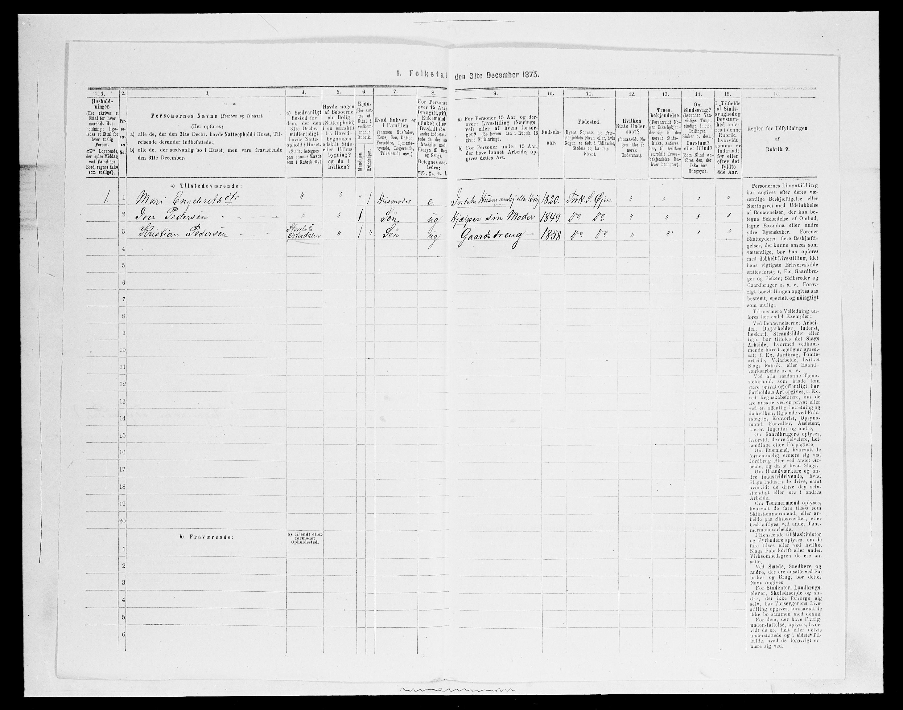 SAH, 1875 census for 0521P Øyer, 1875, p. 973