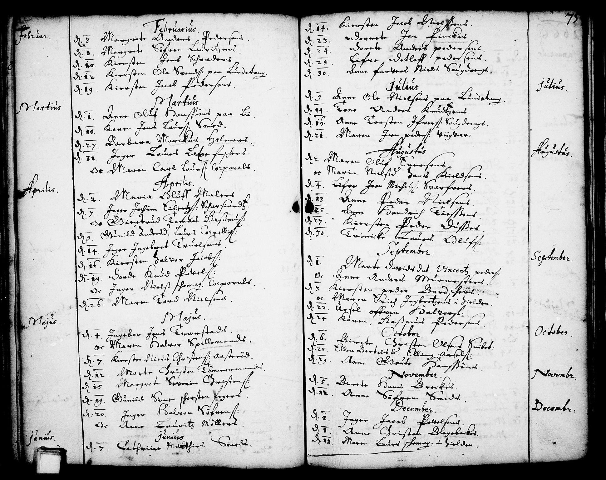 Skien kirkebøker, SAKO/A-302/F/Fa/L0001: Parish register (official) no. 1, 1659-1679, p. 75